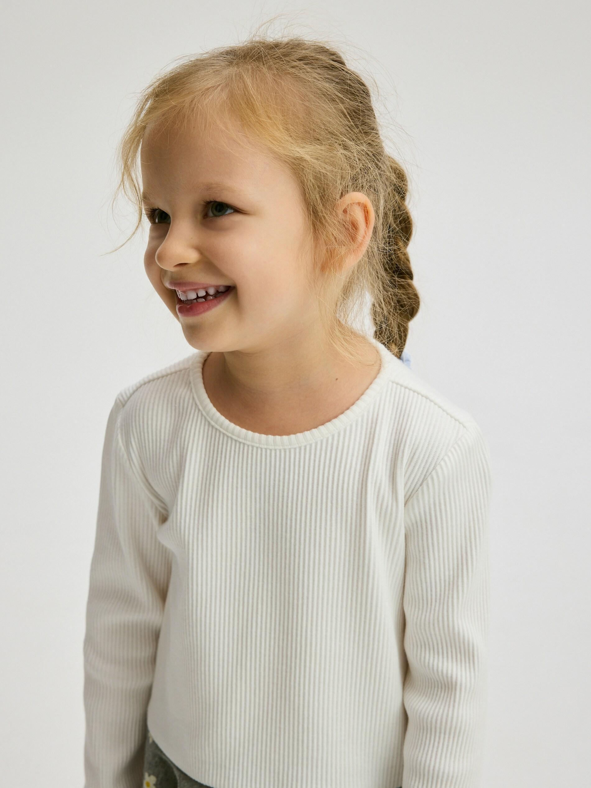 Multicolour Top With Ruffle Hem, Kids Girls, Multicolor, large image number 5