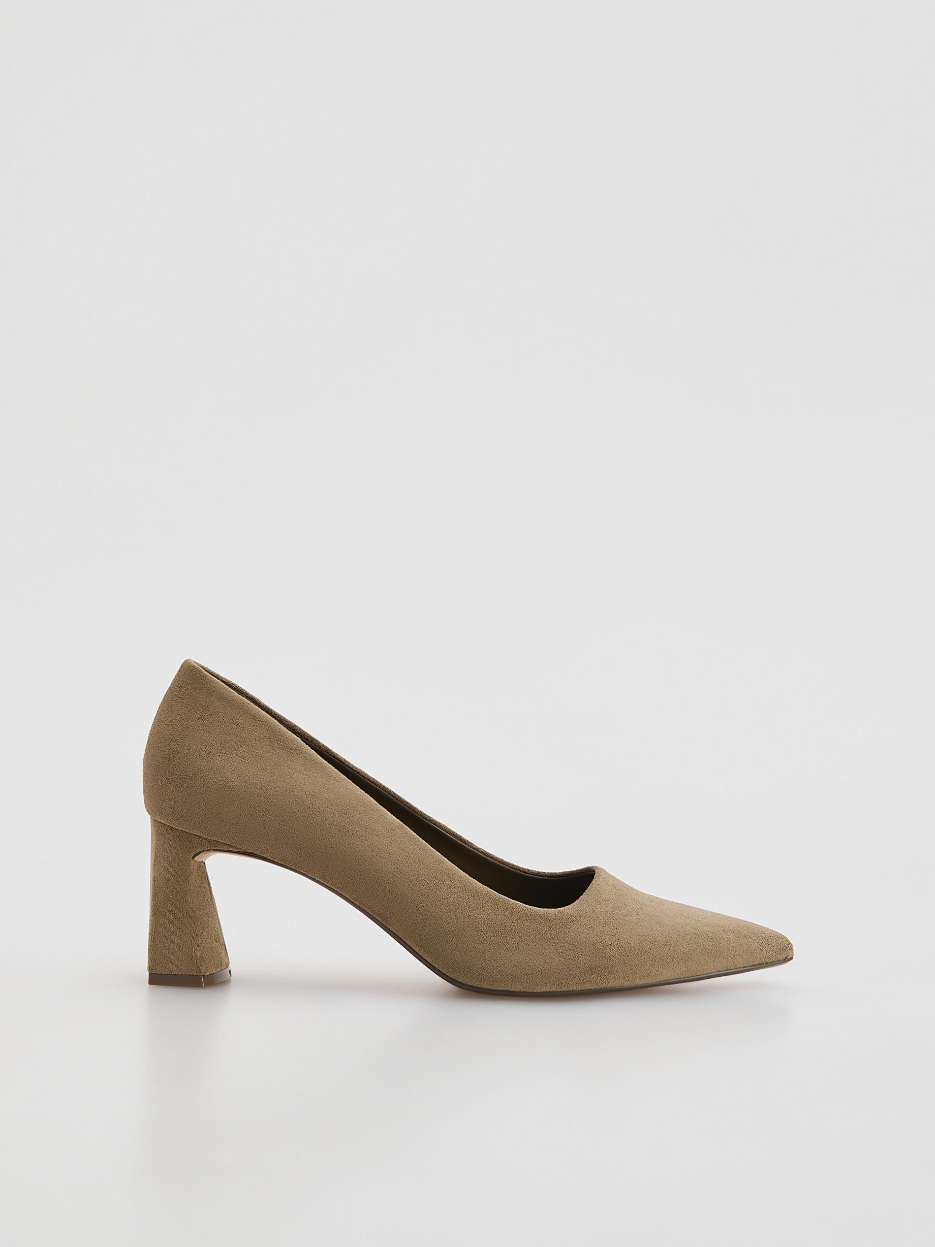 Beige Block Heel Pumps, Beige, large image number 0