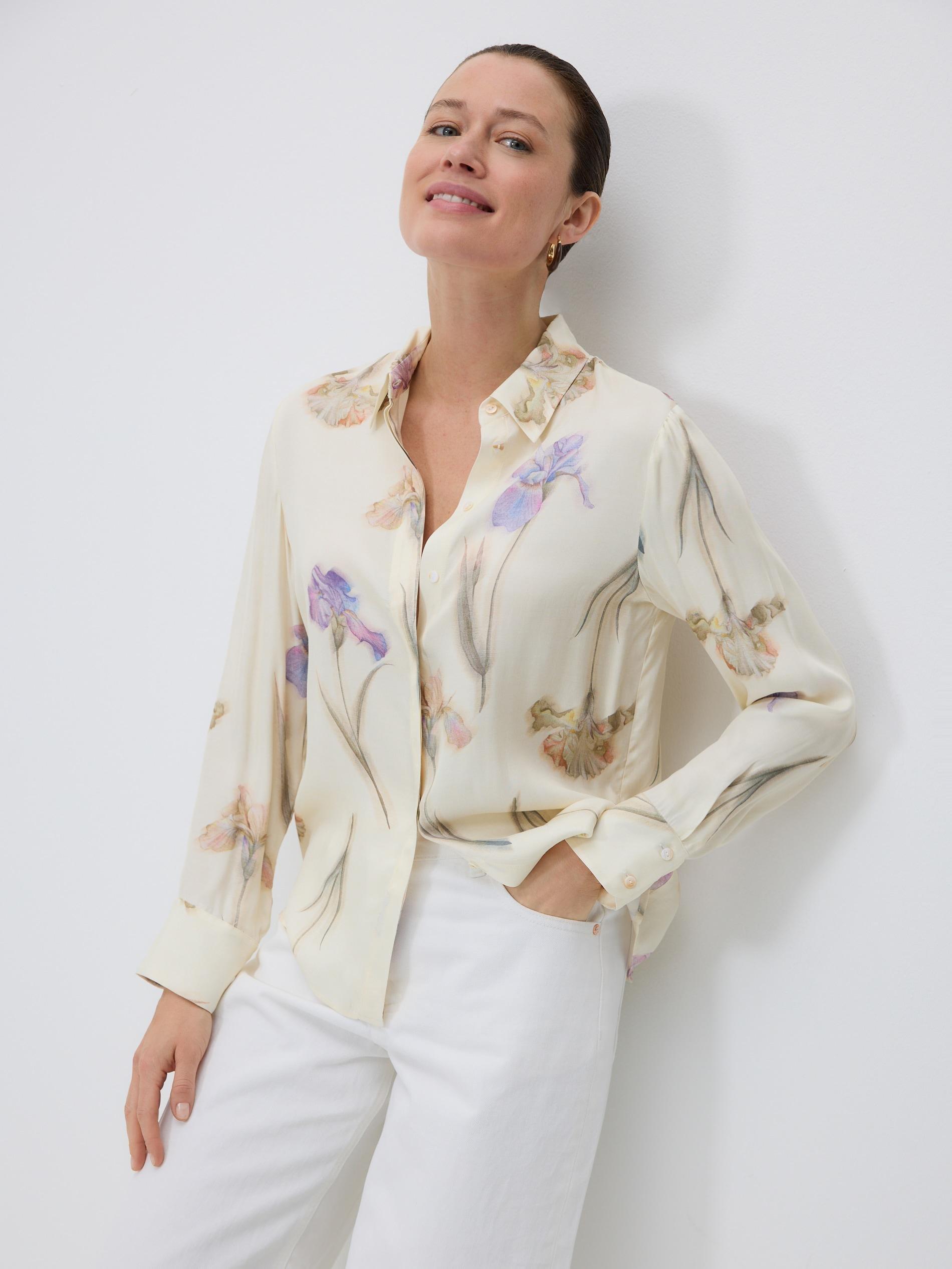 Multicolour Viscose Shirt In Floral Print, Multicolor, large image number 0