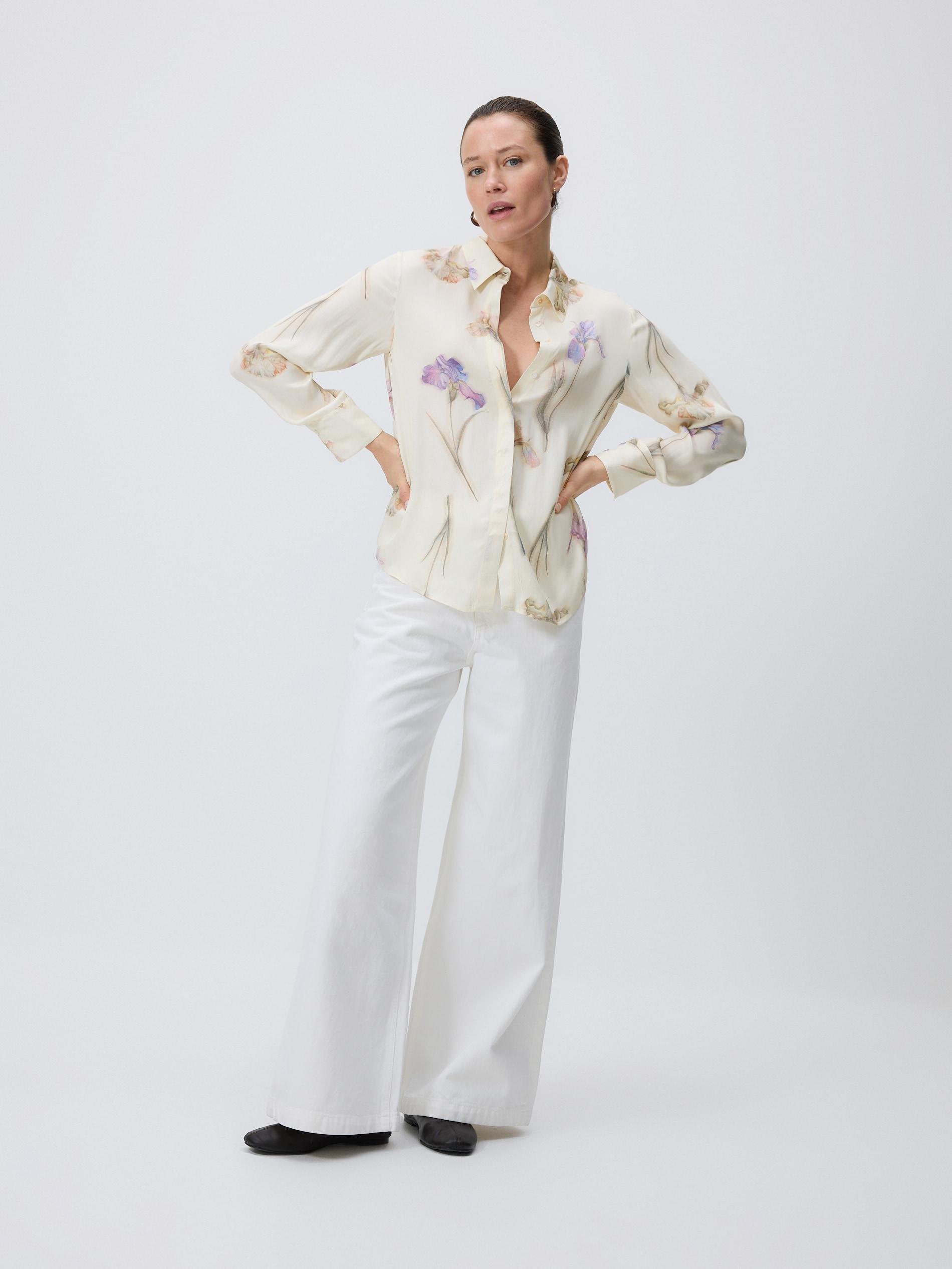Multicolour Viscose Shirt In Floral Print, Multicolor, large image number 1