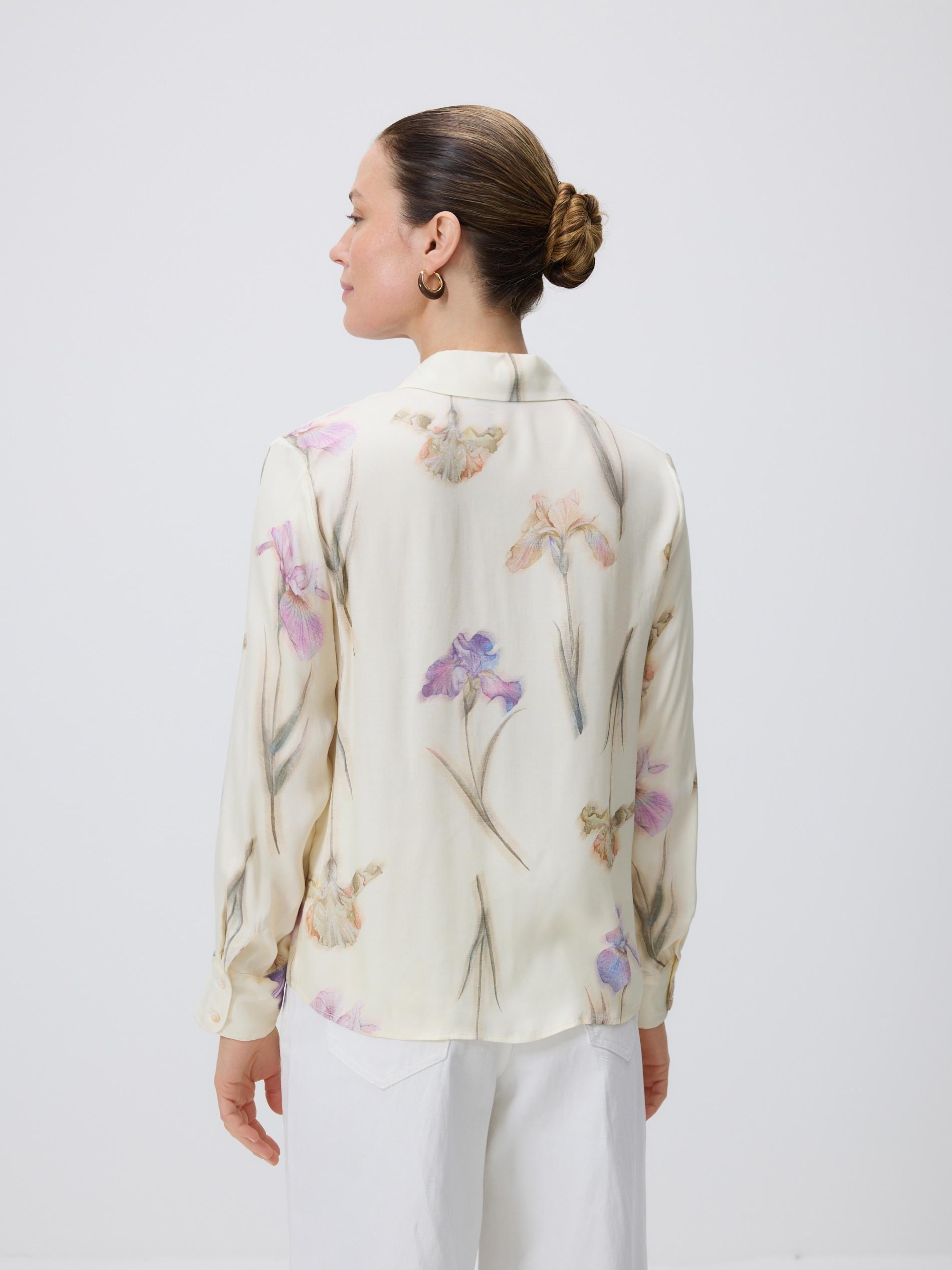 Multicolour Viscose Shirt In Floral Print, Multicolor, large image number 3