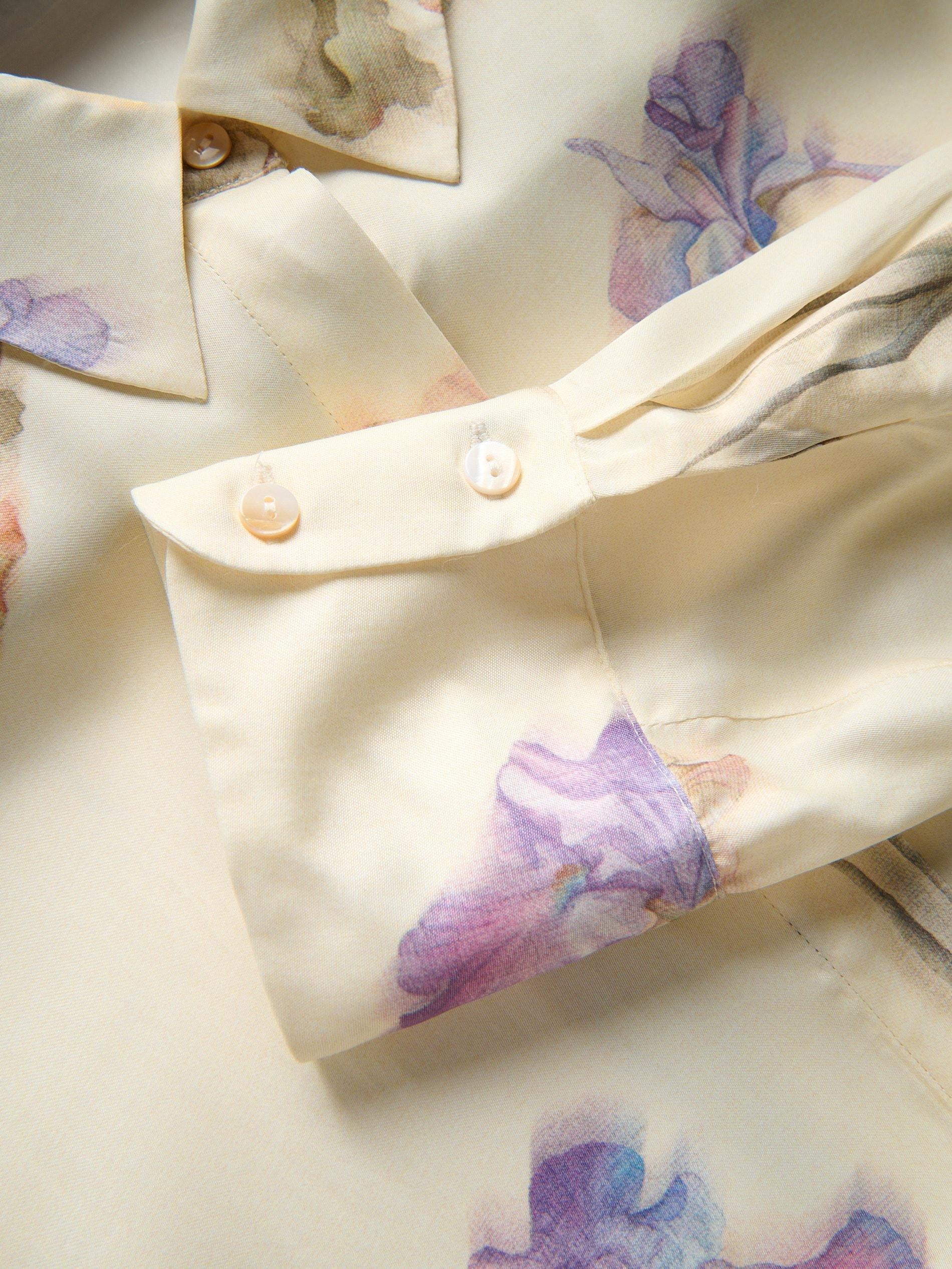 Multicolour Viscose Shirt In Floral Print, Multicolor, large image number 5