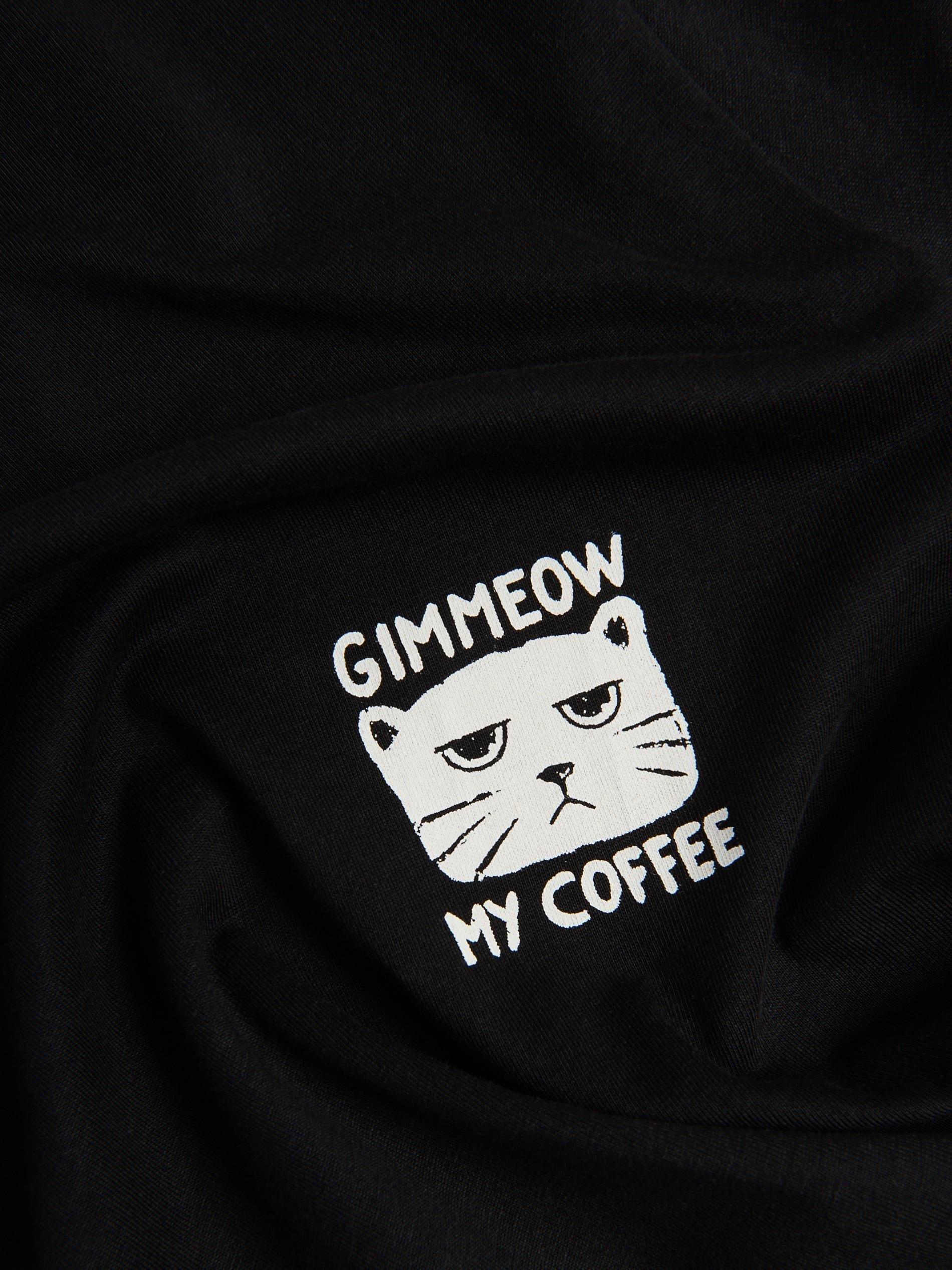 Black Regular Fit Printed T-Shirt, Black, large image number 1