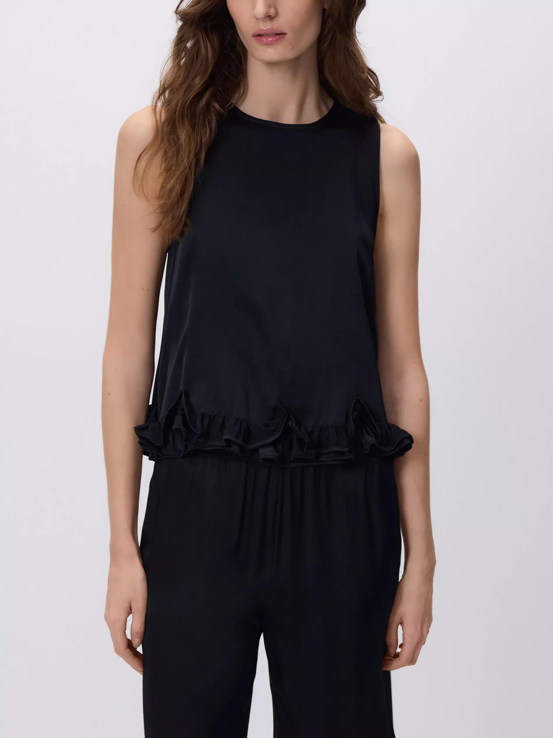 Black Viscose Rich Top, Black, large image number 3