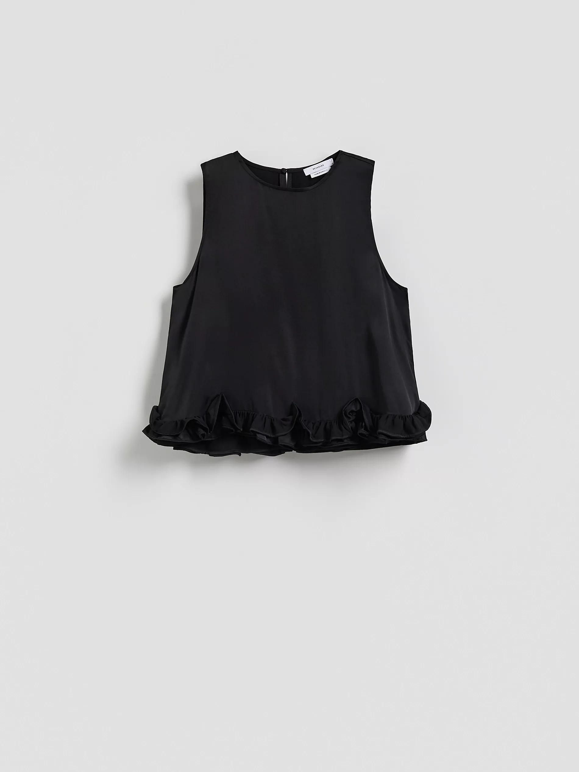 Black Viscose Rich Top, Black, large image number 4