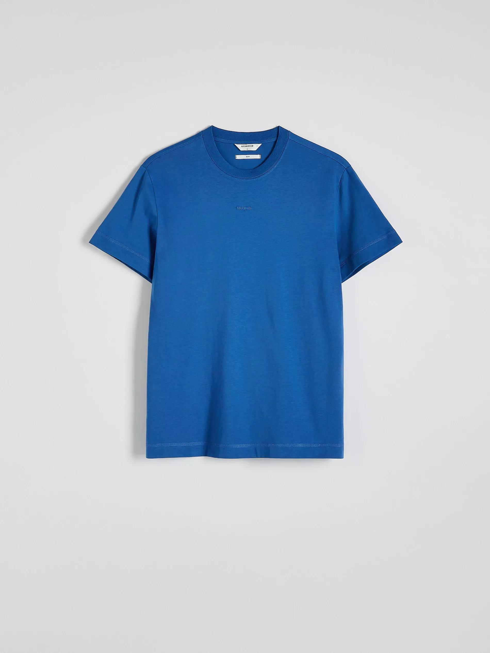 Blue Plain Regular Fit T-Shirt, , large image number 10