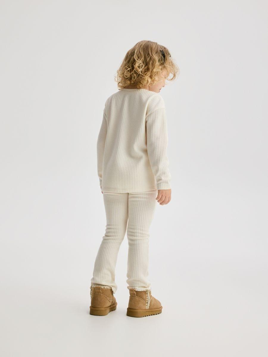 Beige Blouse & Trousers, Kids Unisex, Ivory, medium