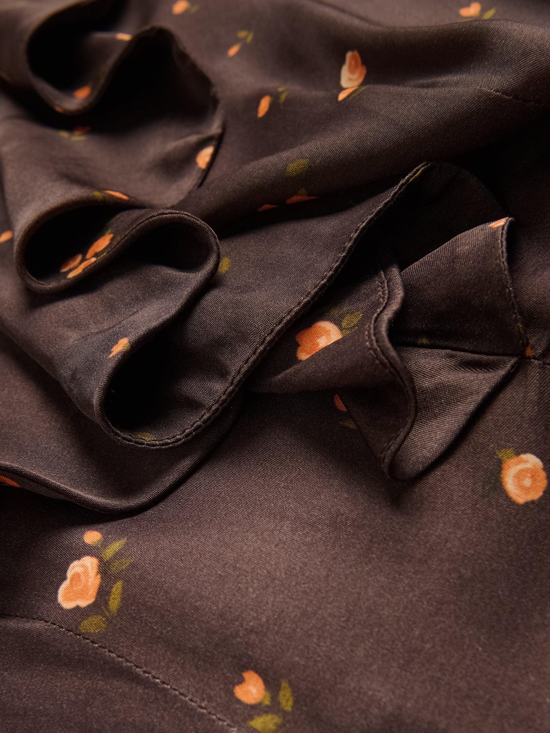 Brown Viscose Dress, Brown, large image number 5