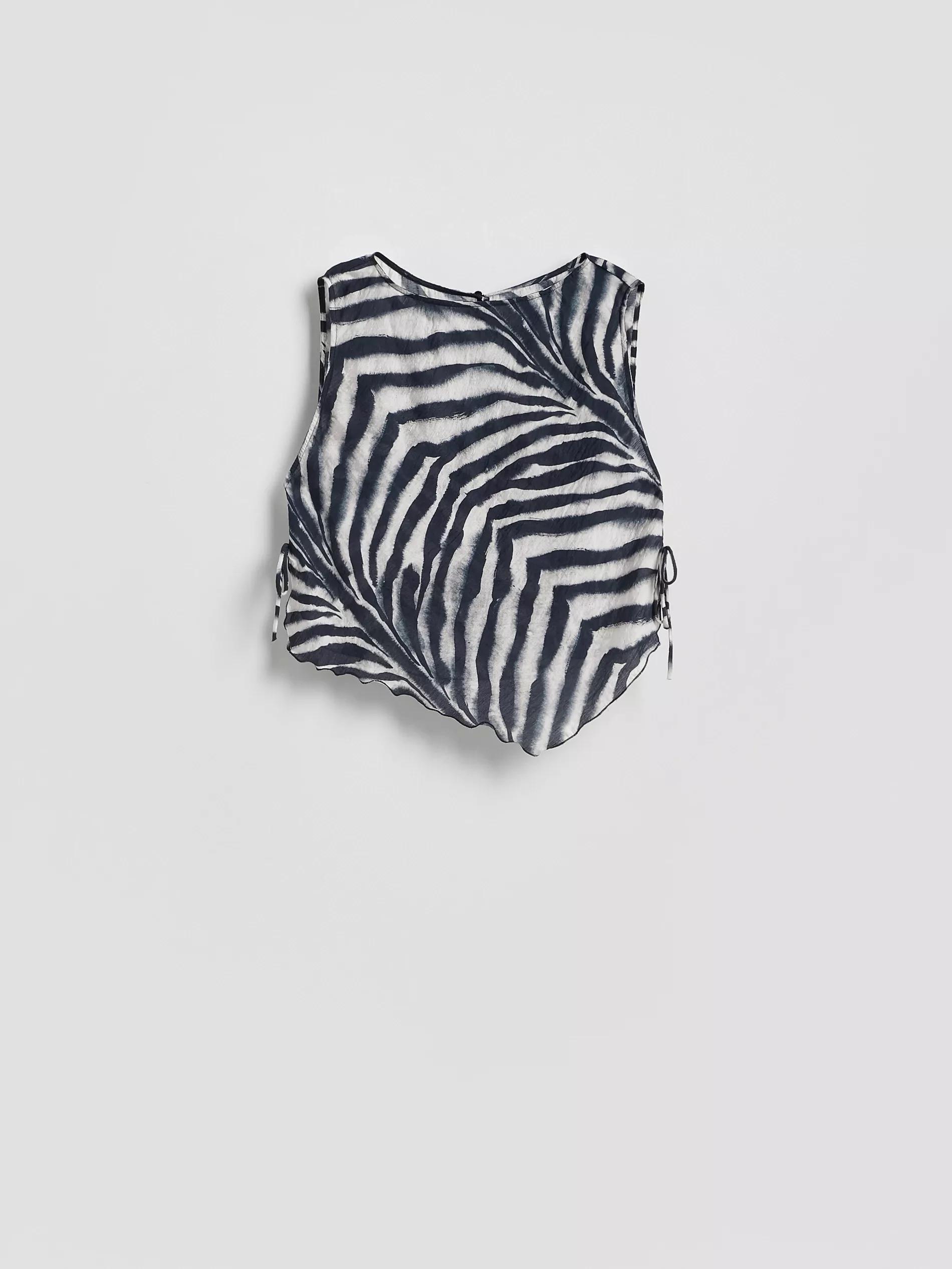 Multicolour Asymmetric Modal Rich Top, Multicolor, large image number 4