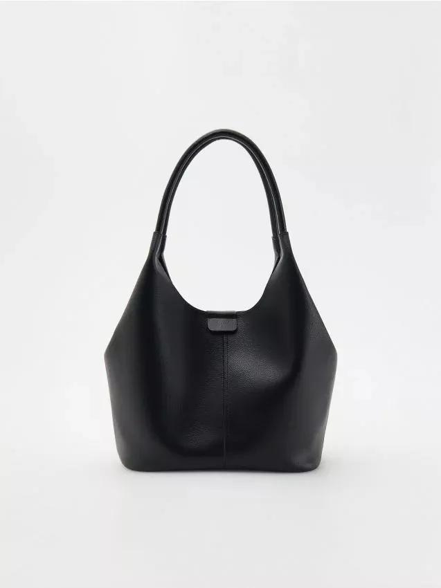 Black Hobo Bag, Black, large image number 0