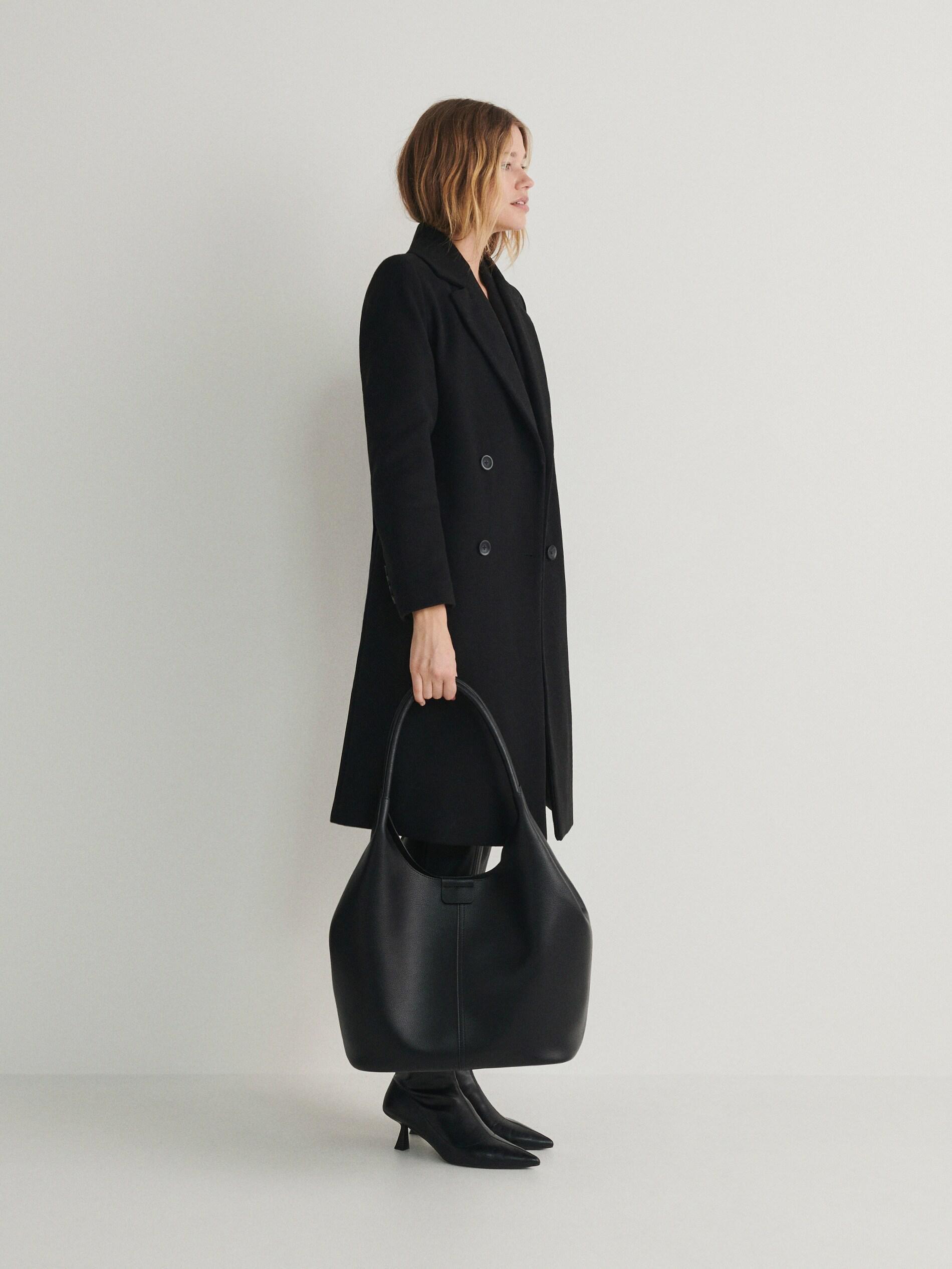 Black Hobo Bag, Black, large image number 2