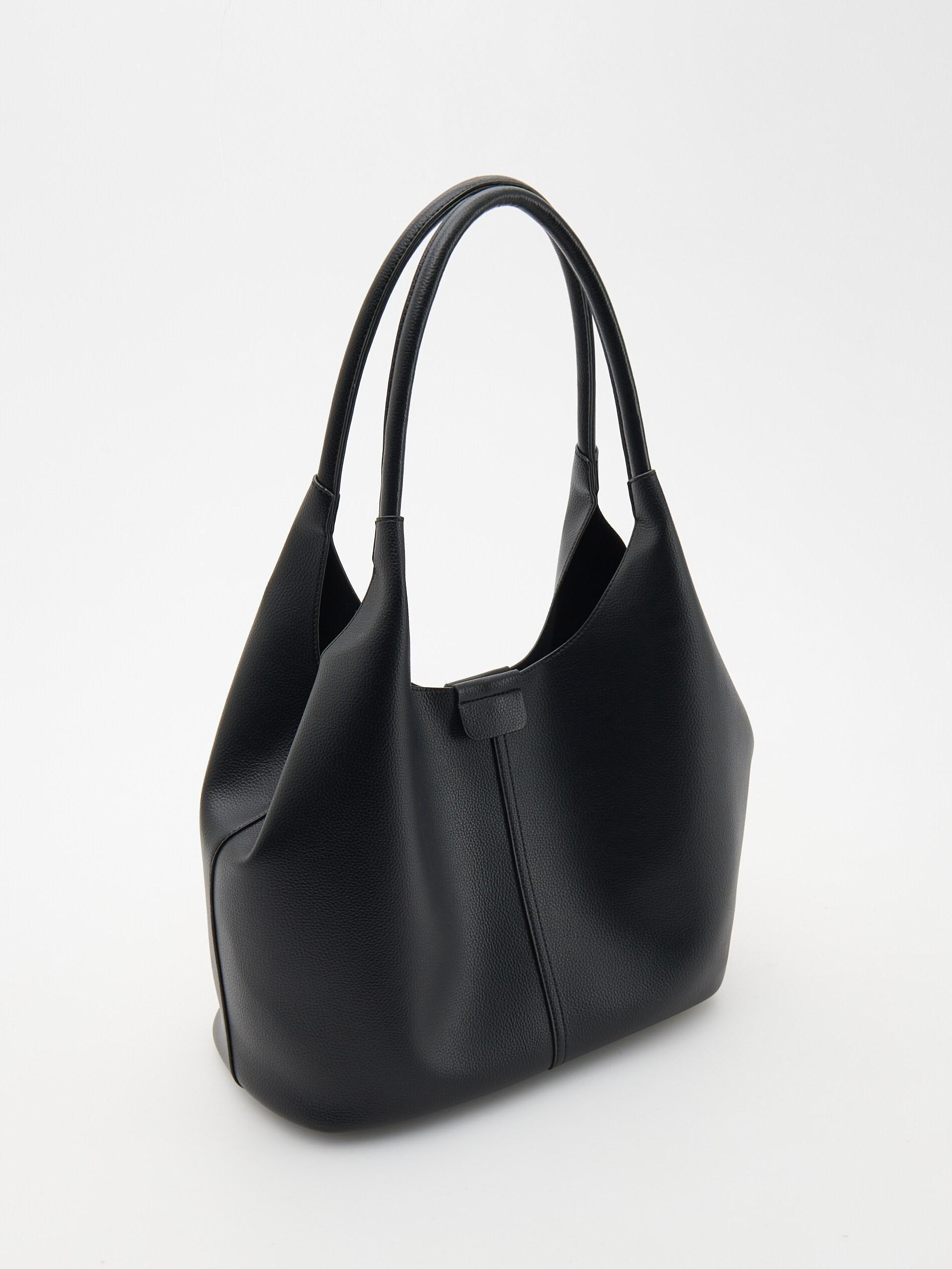 Black Hobo Bag, Black, large image number 3
