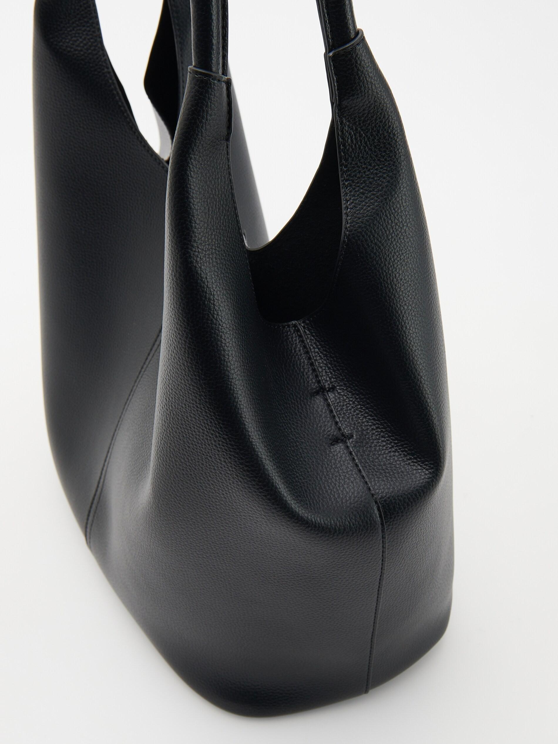 Black Hobo Bag, Black, large image number 5