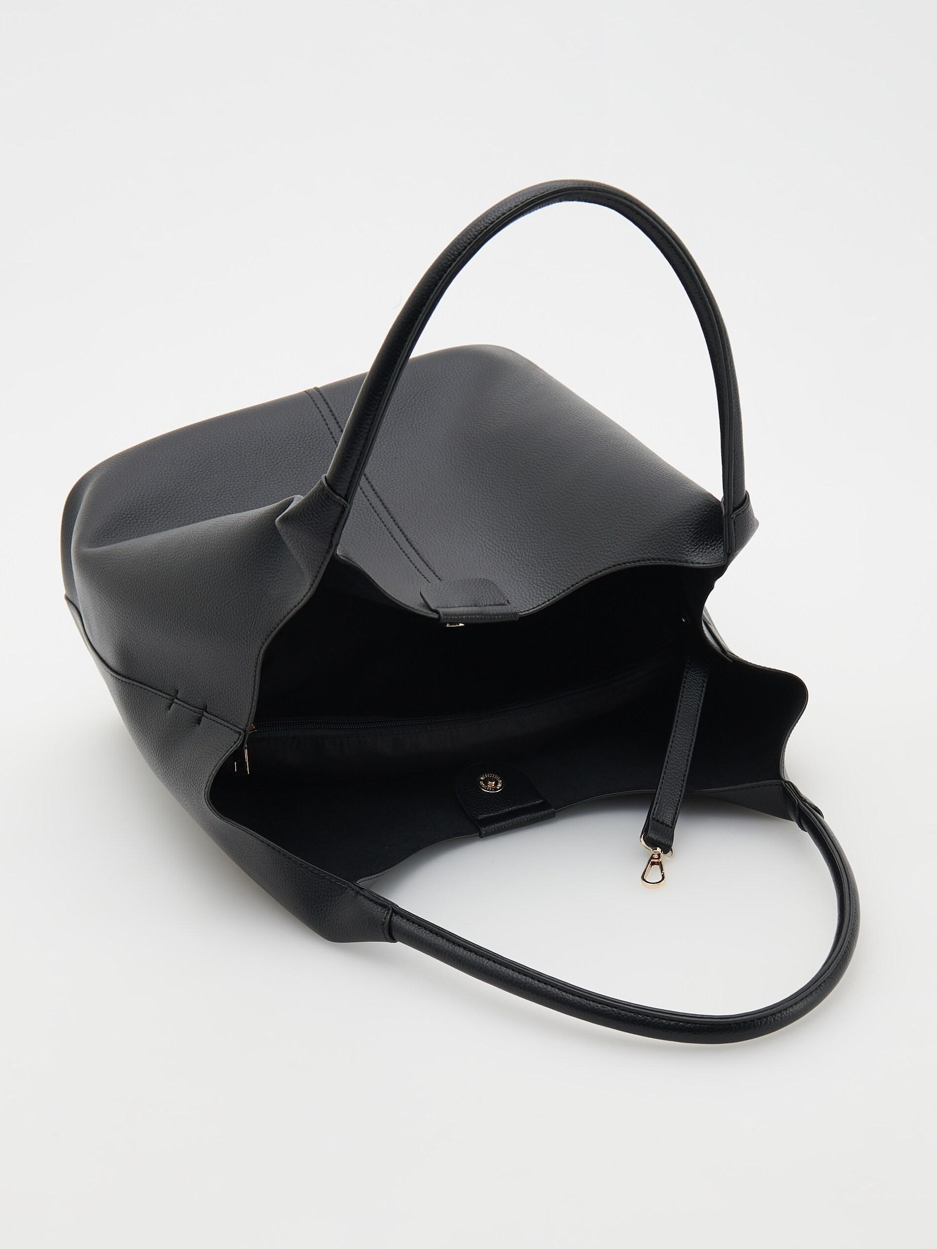 Black Hobo Bag, Black, large image number 6