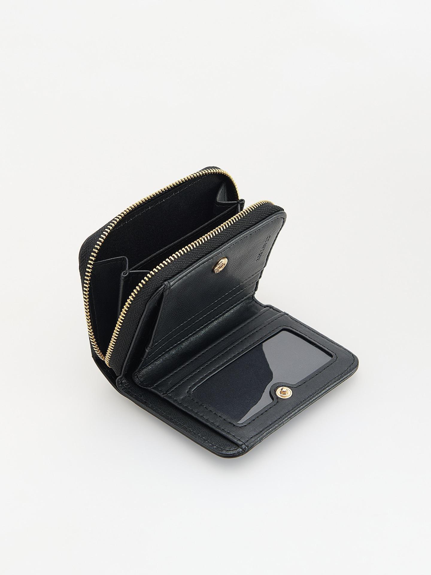 Black Small Wallet, Black, large image number 1