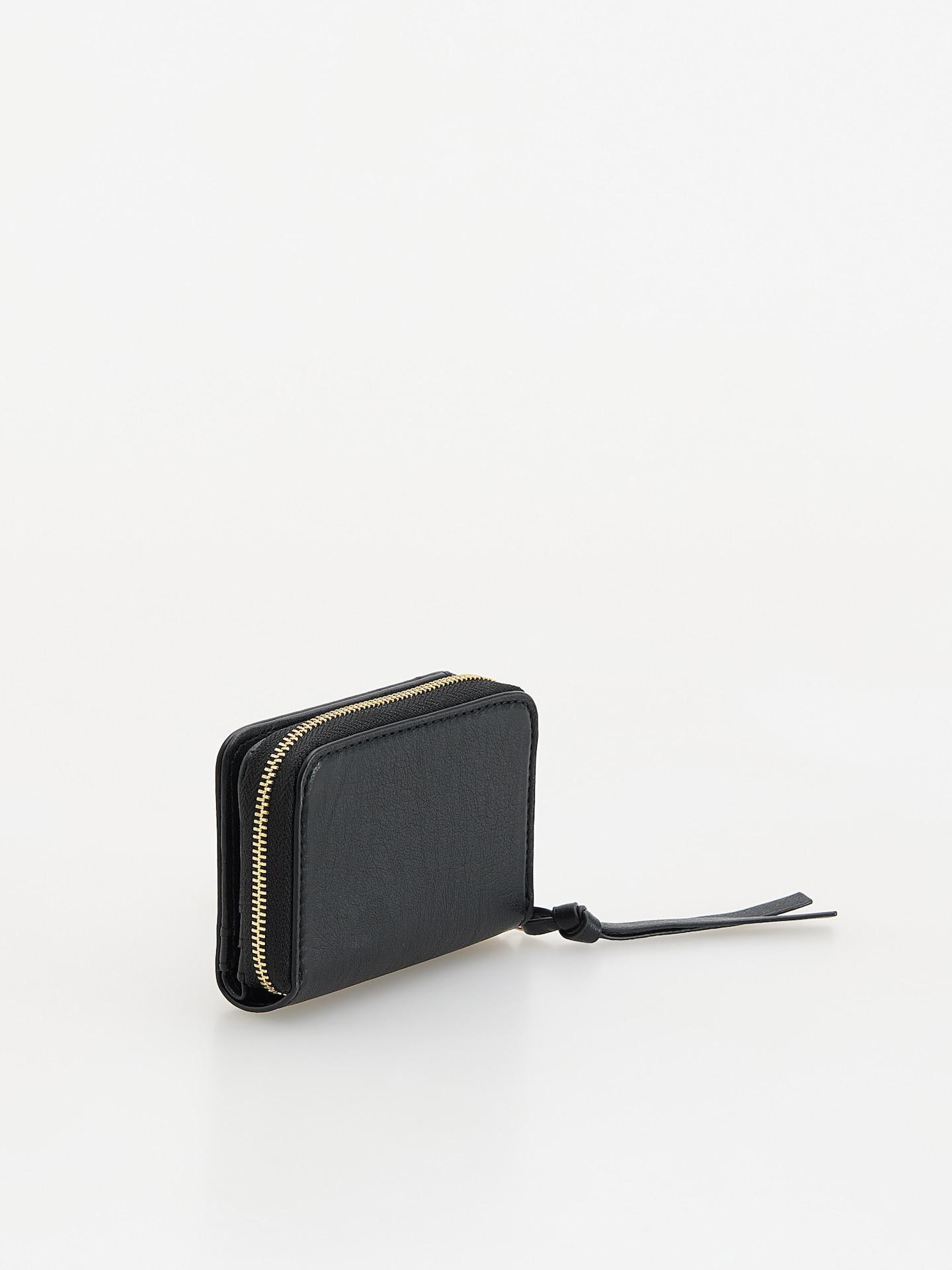 Black Small Wallet, Black, medium
