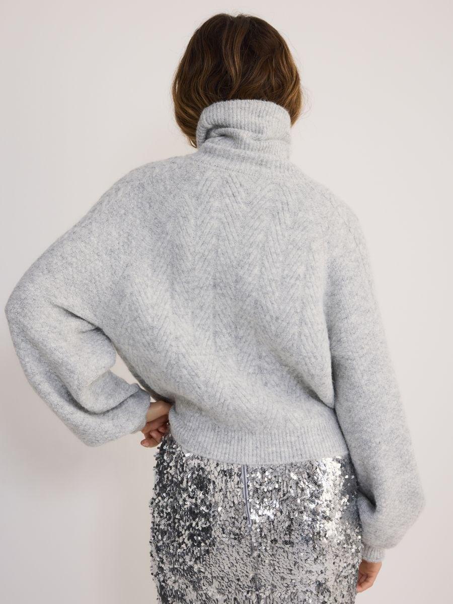 Grey Sweater With Applique, , large image number 2