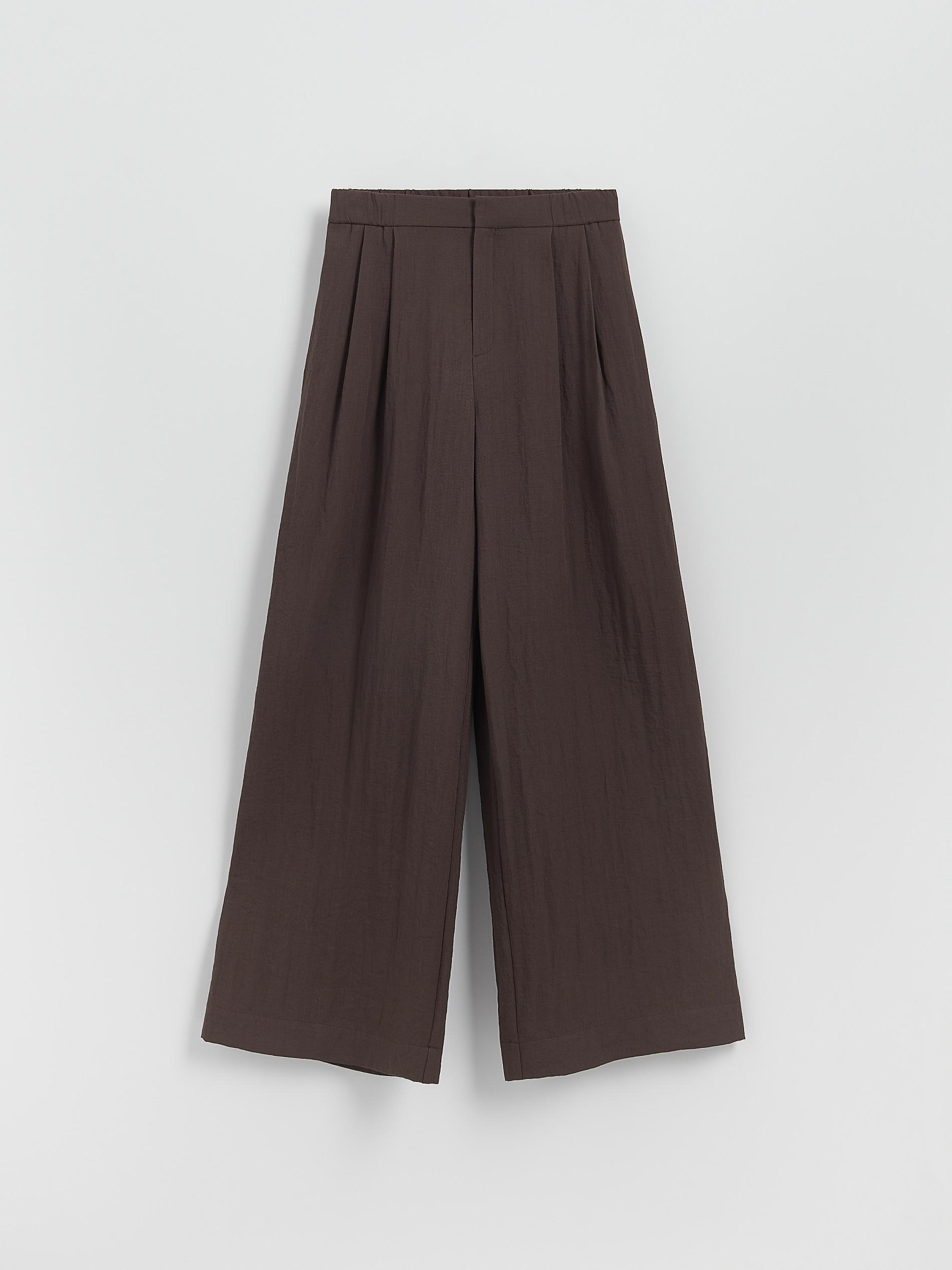 Brown Loose Trousers With Viscose, , large image number 0