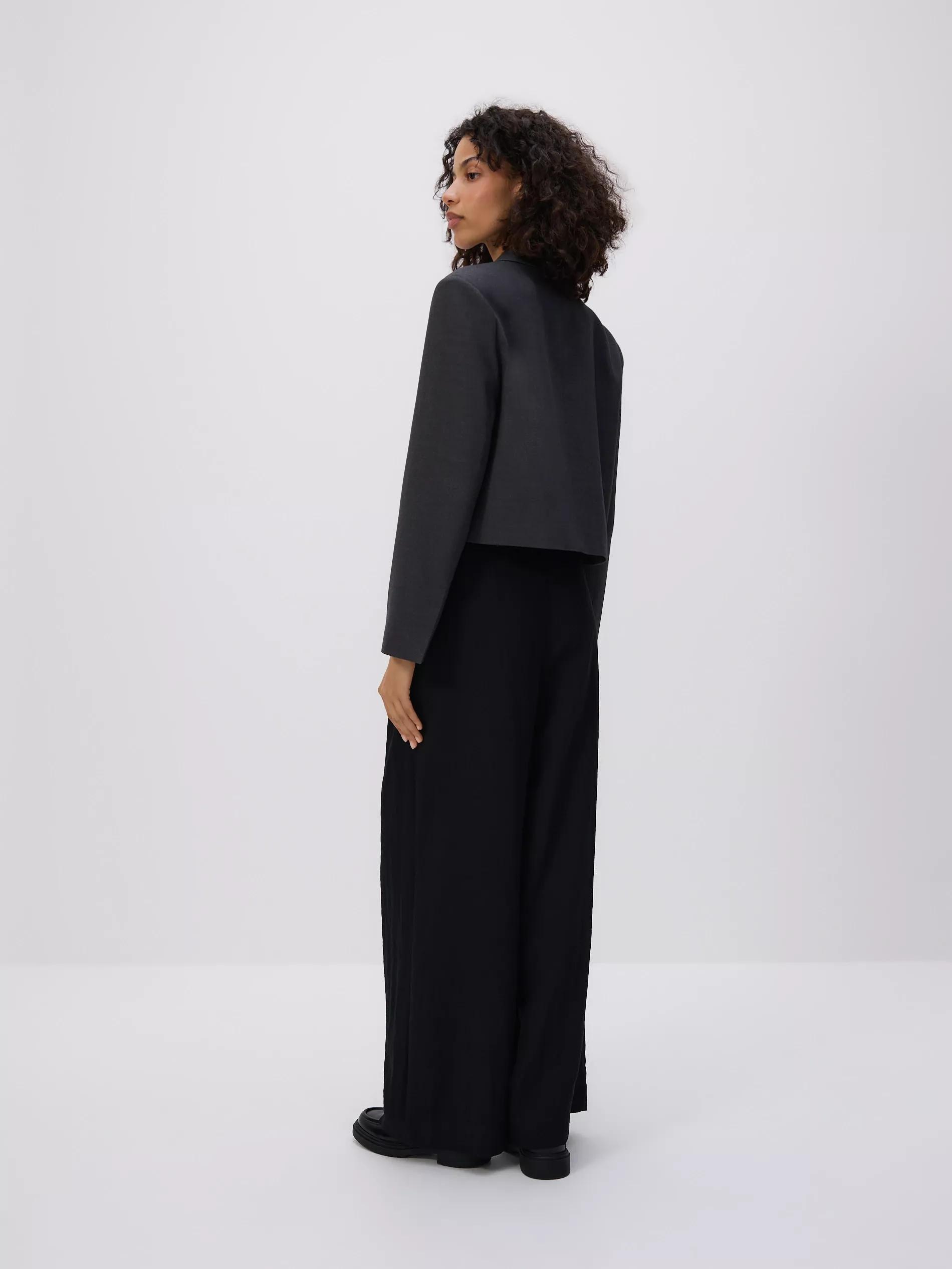Black Loose Trousers With Viscose, Black, large image number 3