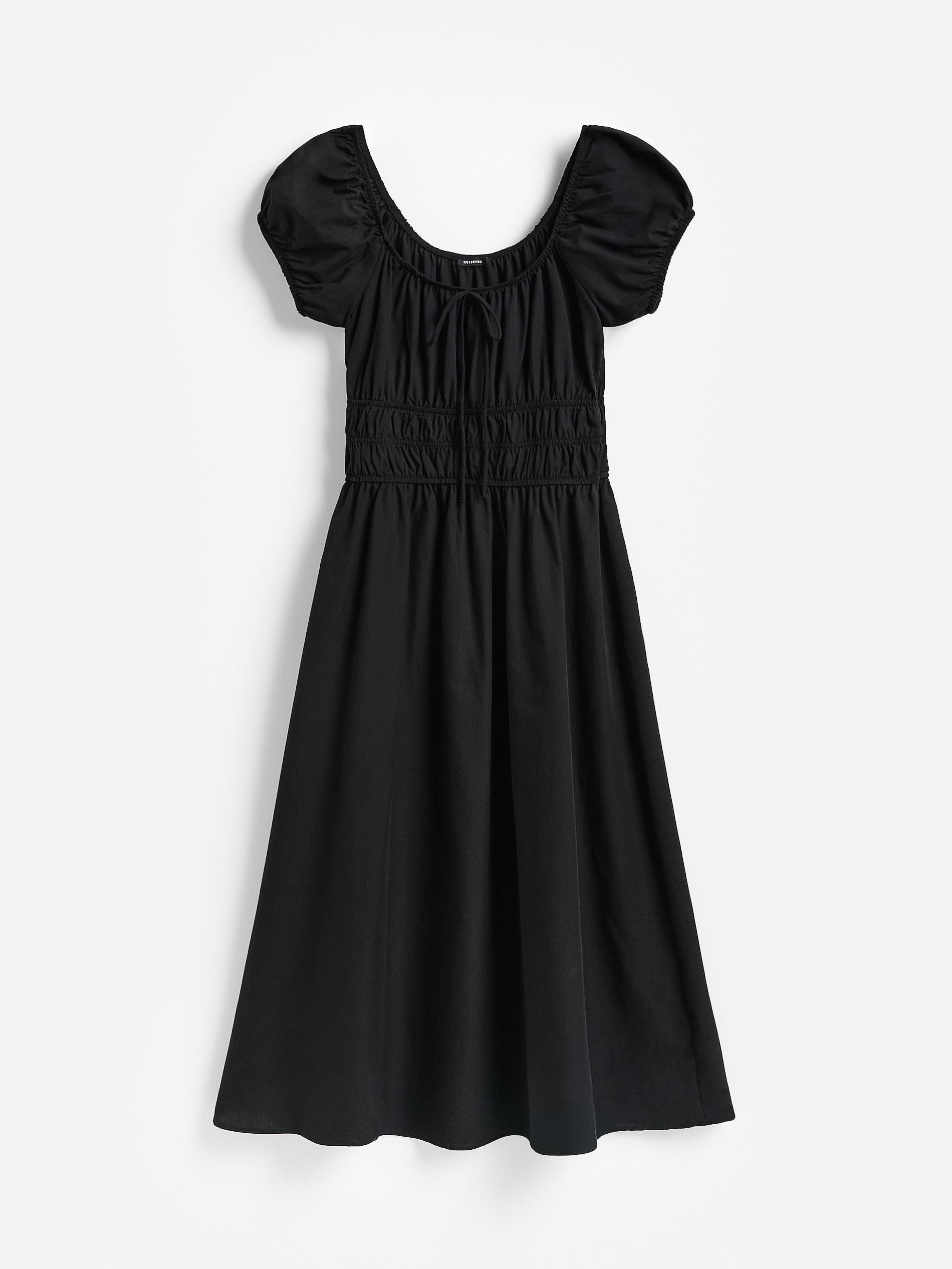 Black Patterned Maxi Dress, Black, large image number 5