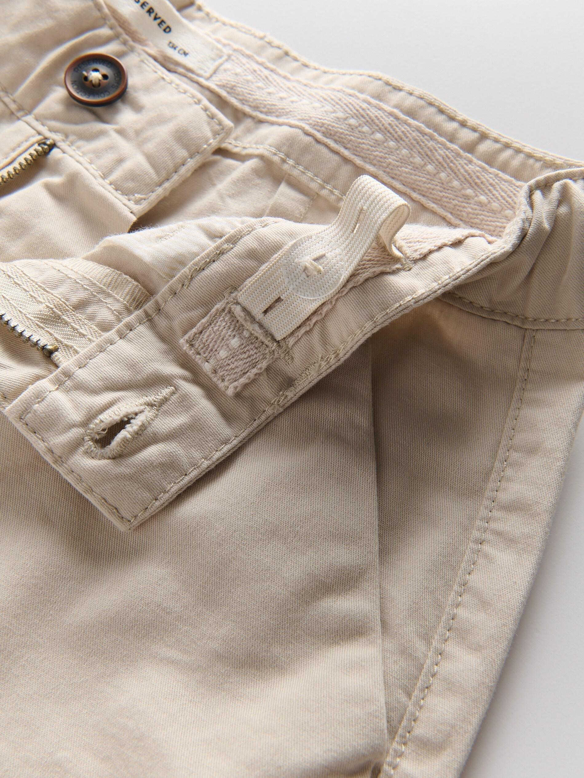 Beige Cotton Shorts, Ivory, large image number 4