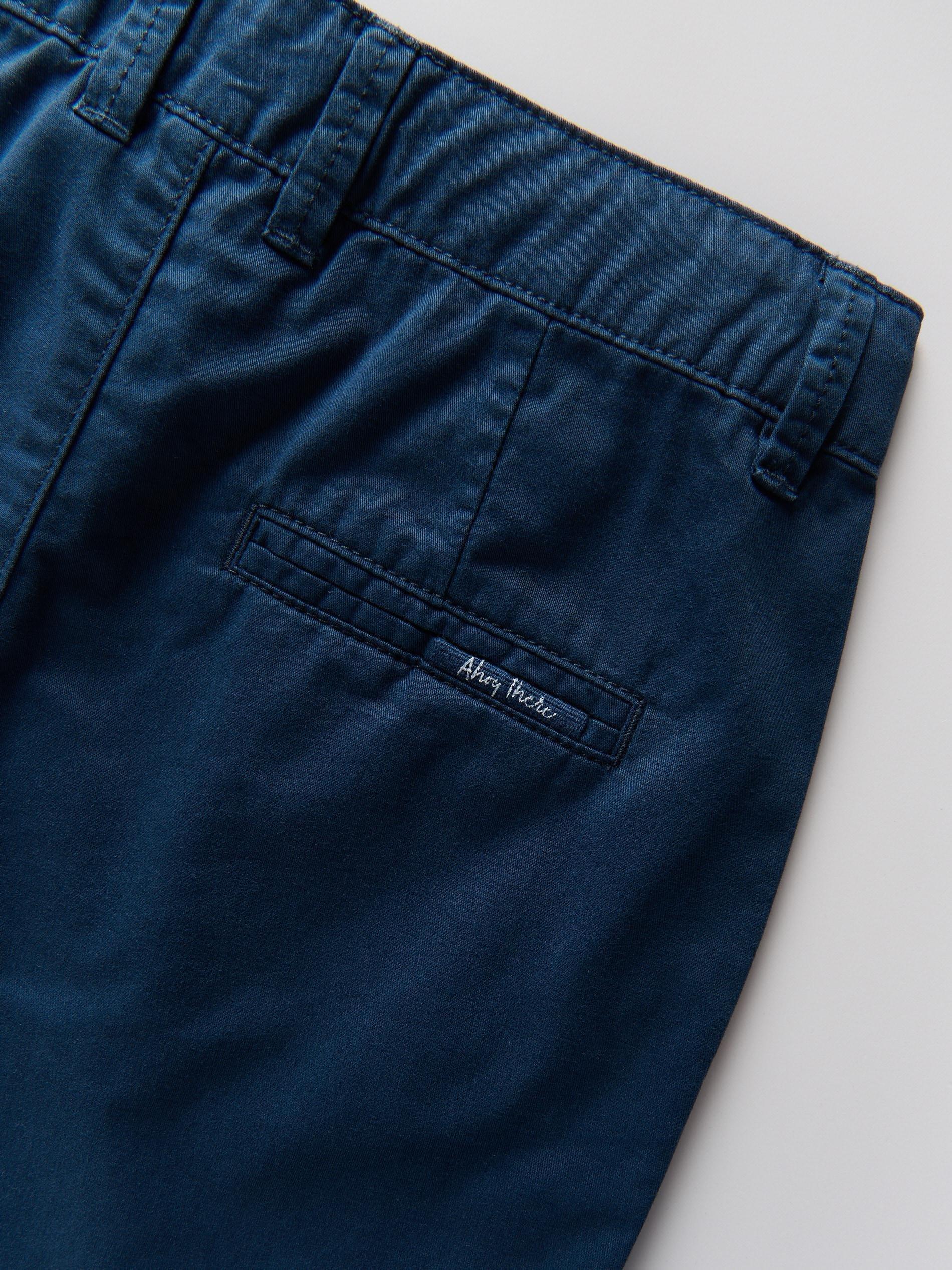 Navy Cotton Shorts, Navy, large image number 3