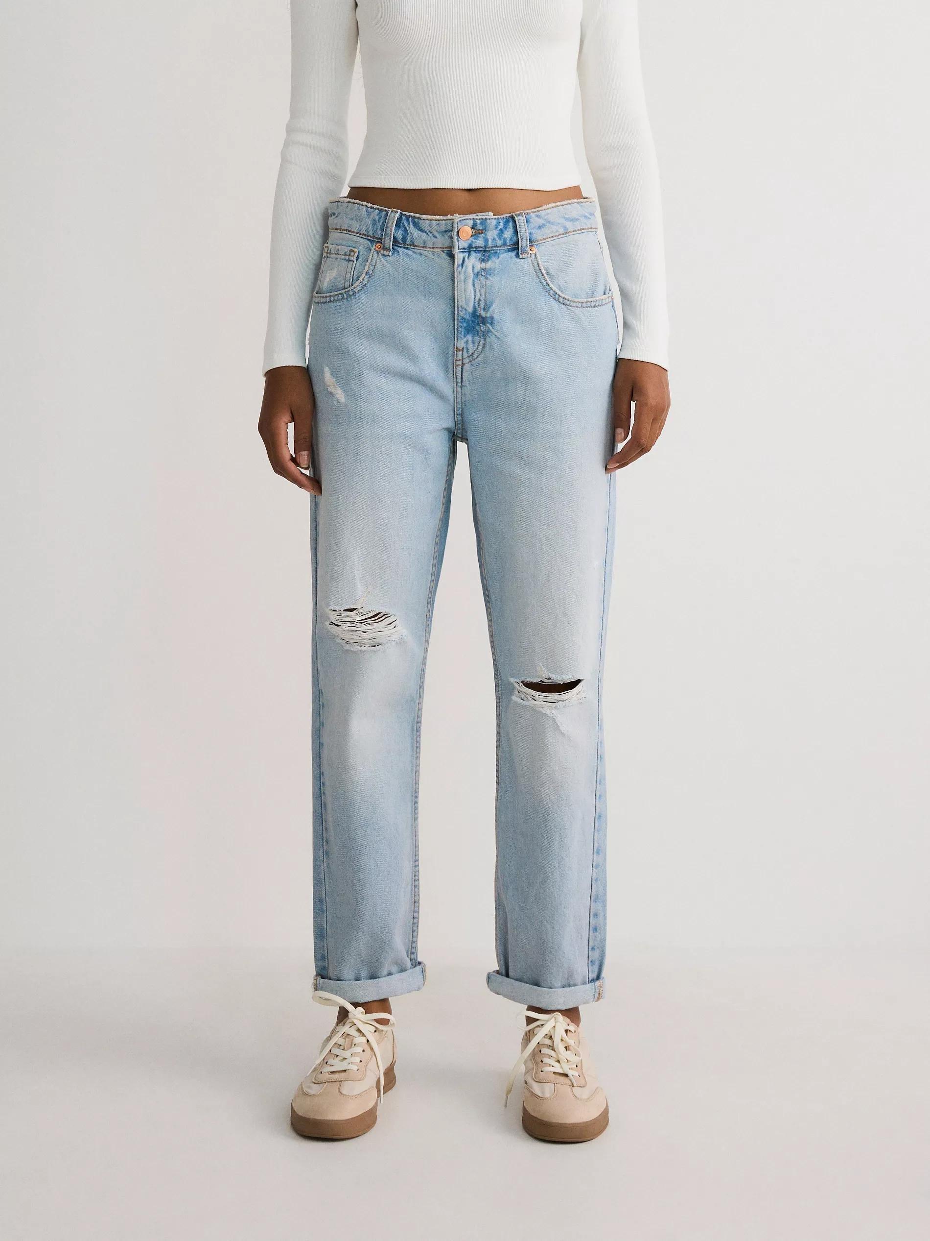 Blue Boyfriend Jeans, , large image number 1