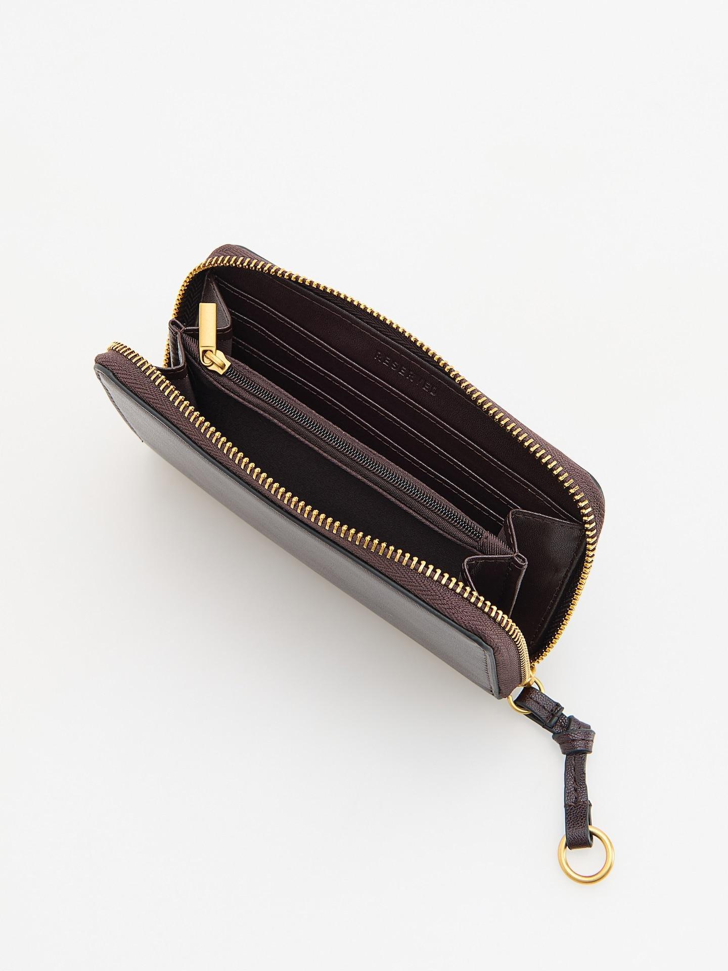 Red Plain Wallet, Burgundy, medium