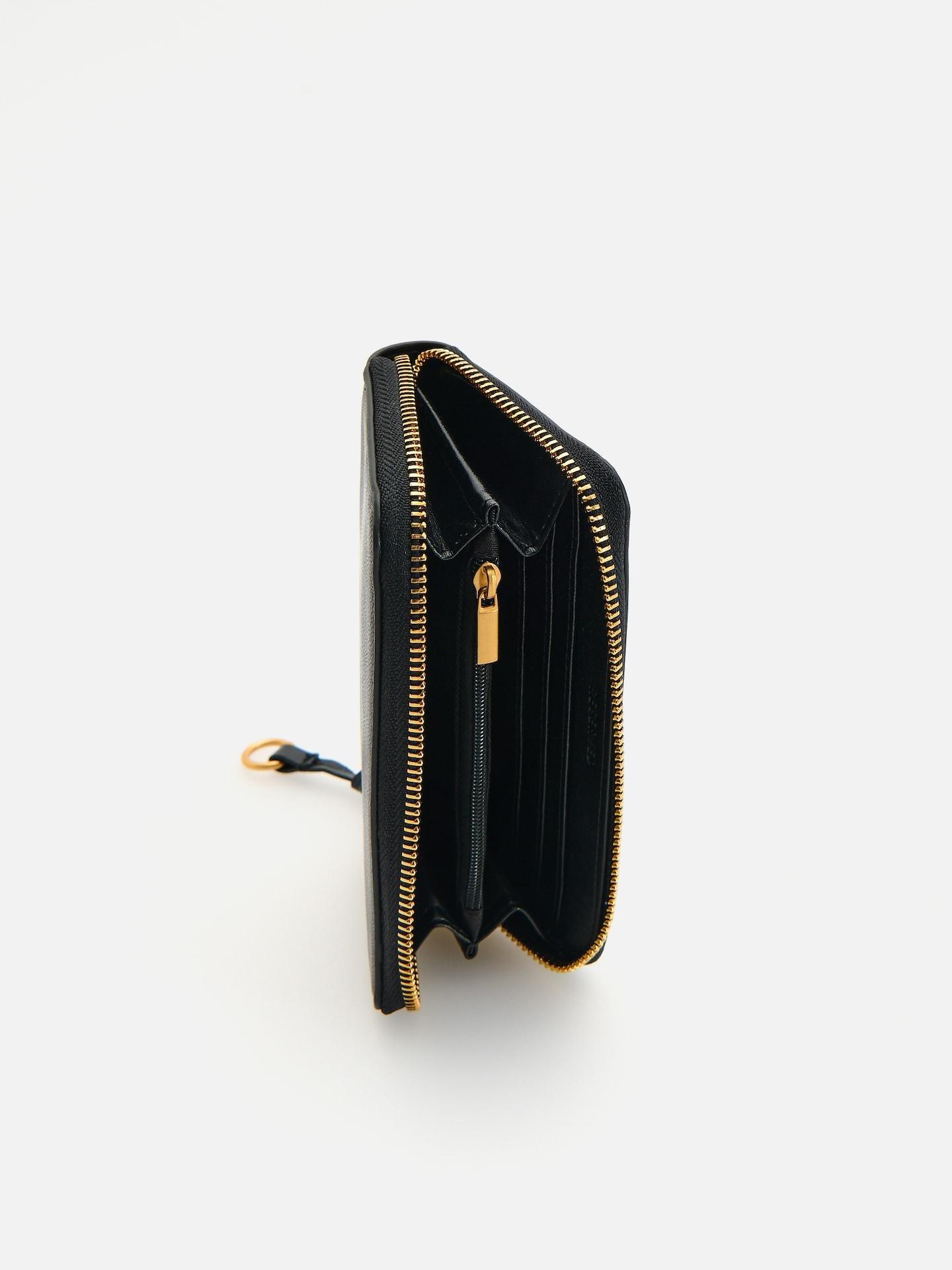 Black Plain Wallet, Black, medium