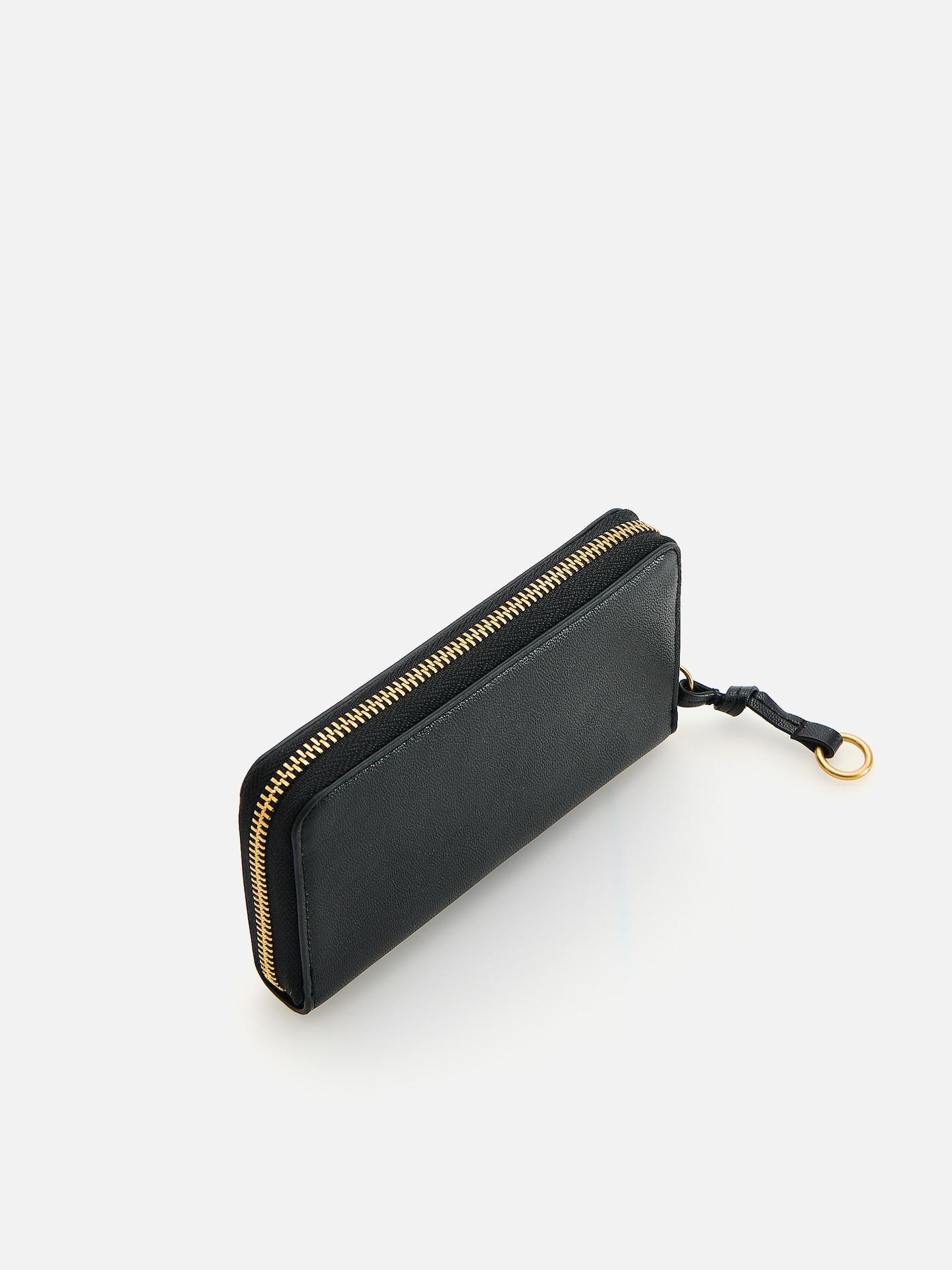 Black Plain Wallet, Black, medium