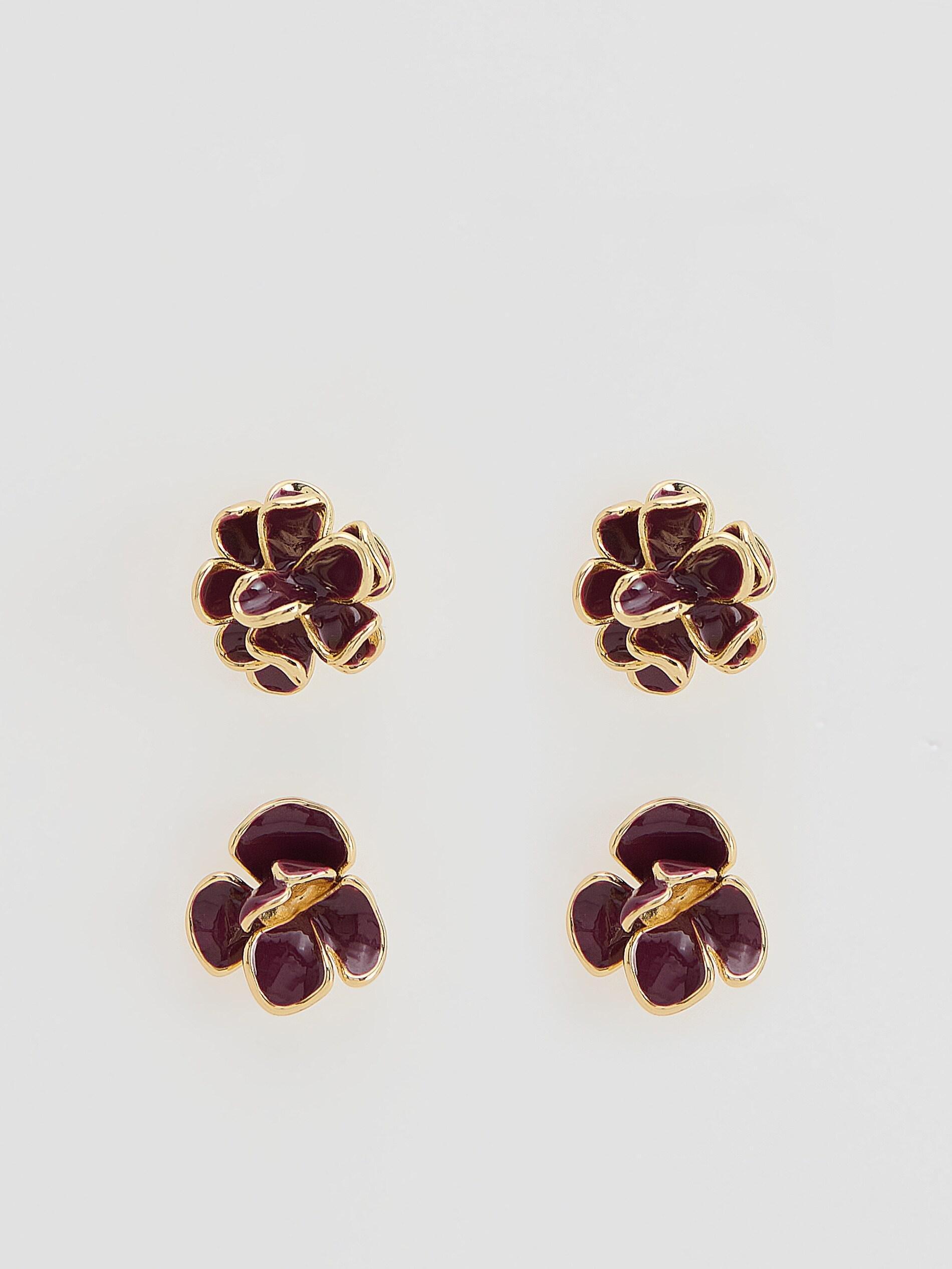 Purple Earrings Set, Purple, medium
