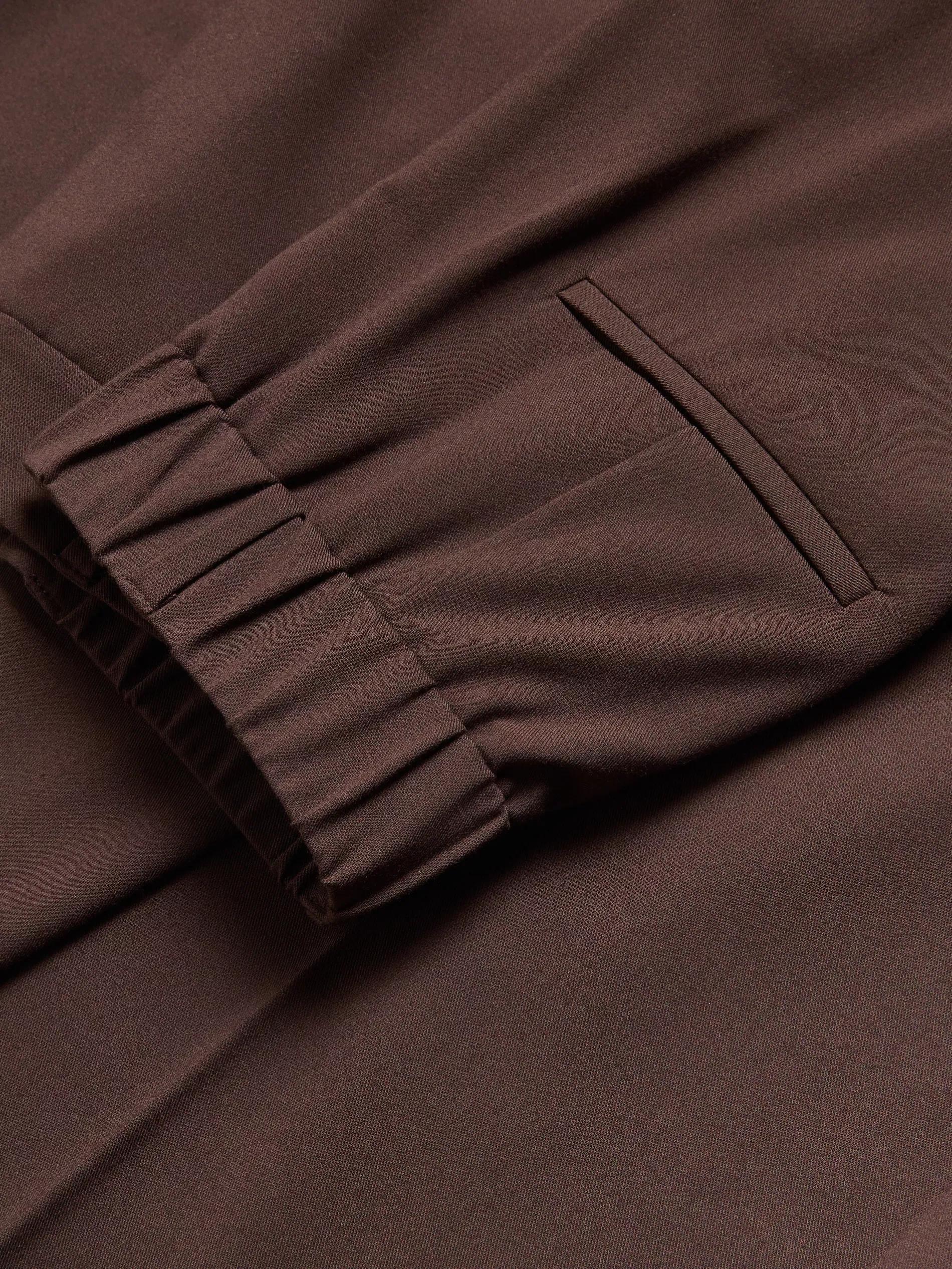 Brown Wide Trousers With Crease, Brown, large image number 7