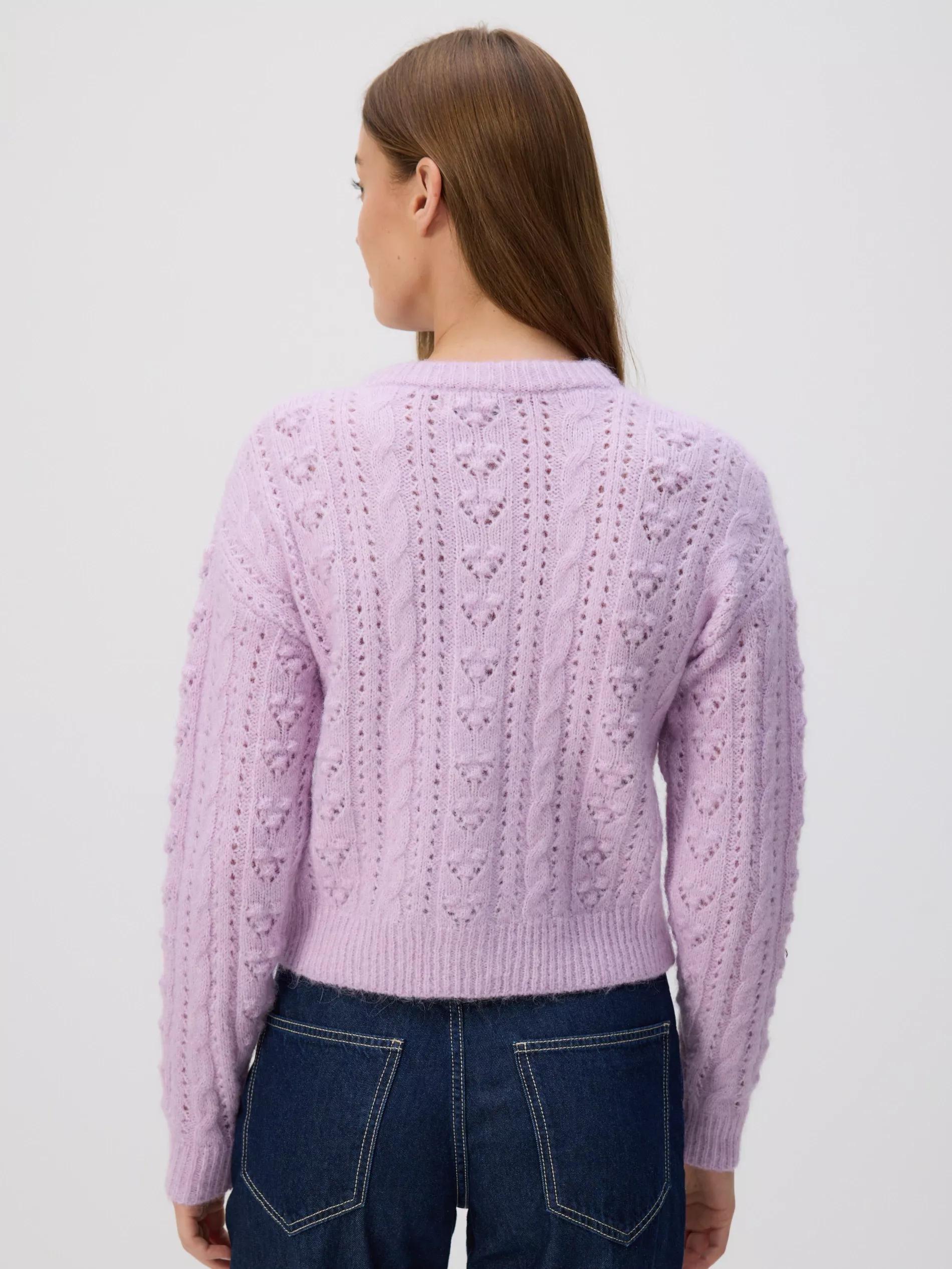 LAVENDER Cardigan with decorative buttons, Purple, large image number 1