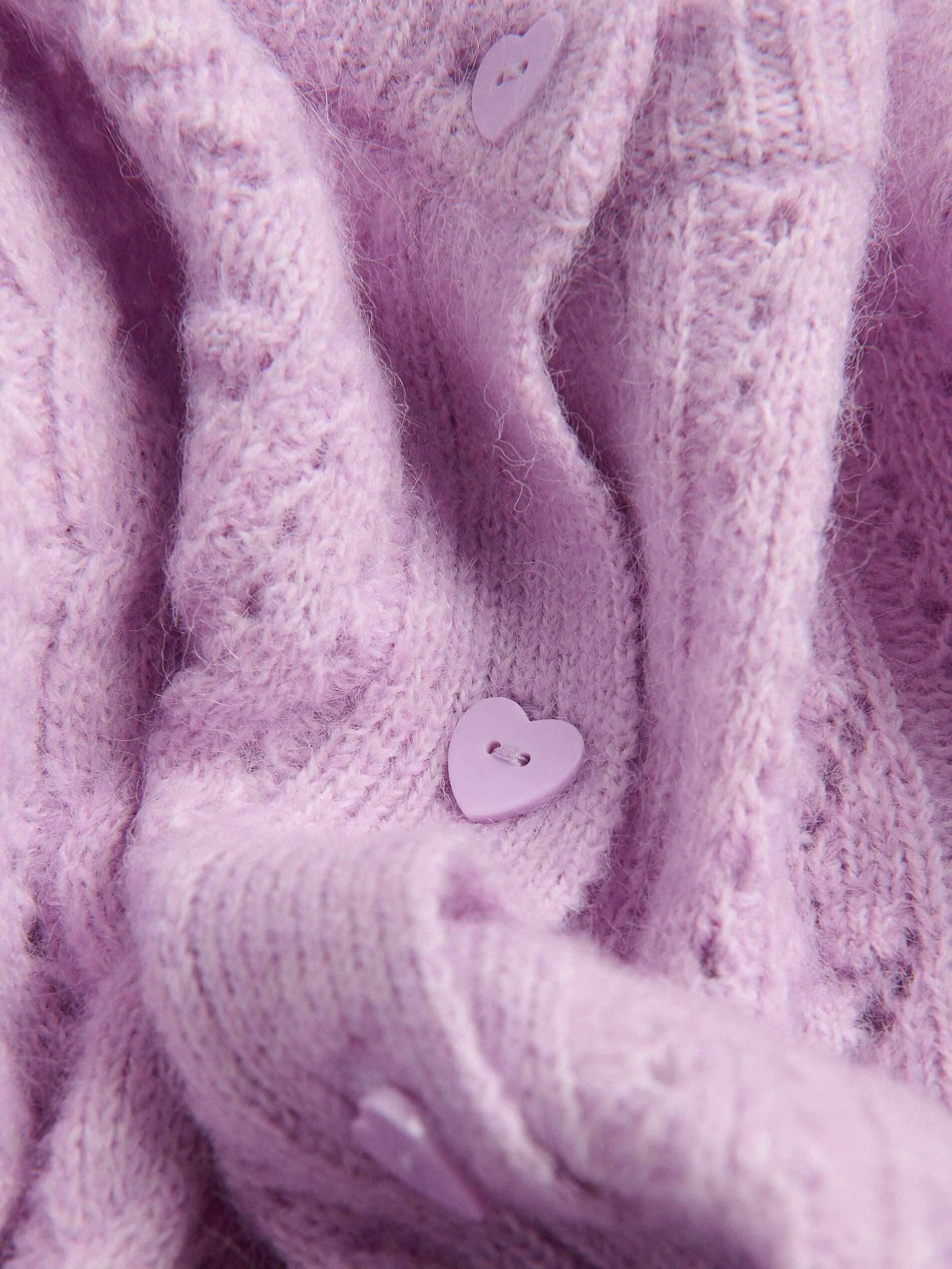 LAVENDER Cardigan with decorative buttons, Purple, medium