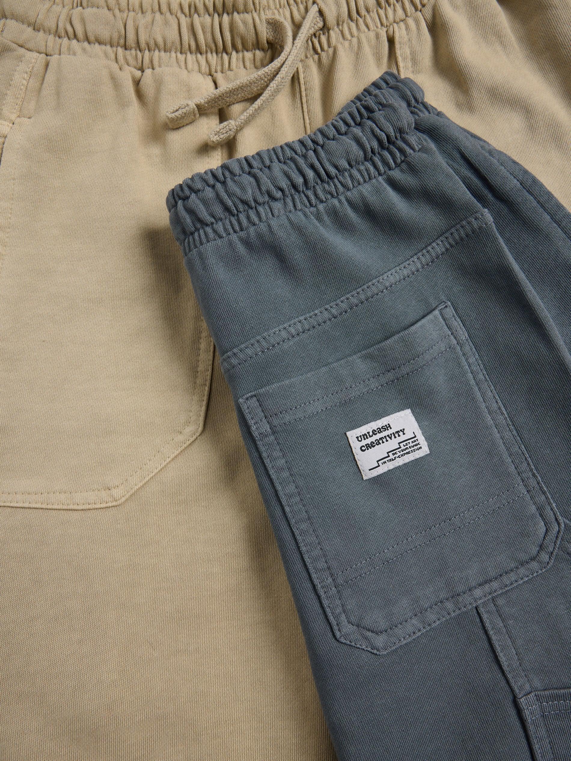 Beige Cotton Shorts, , large image number 1