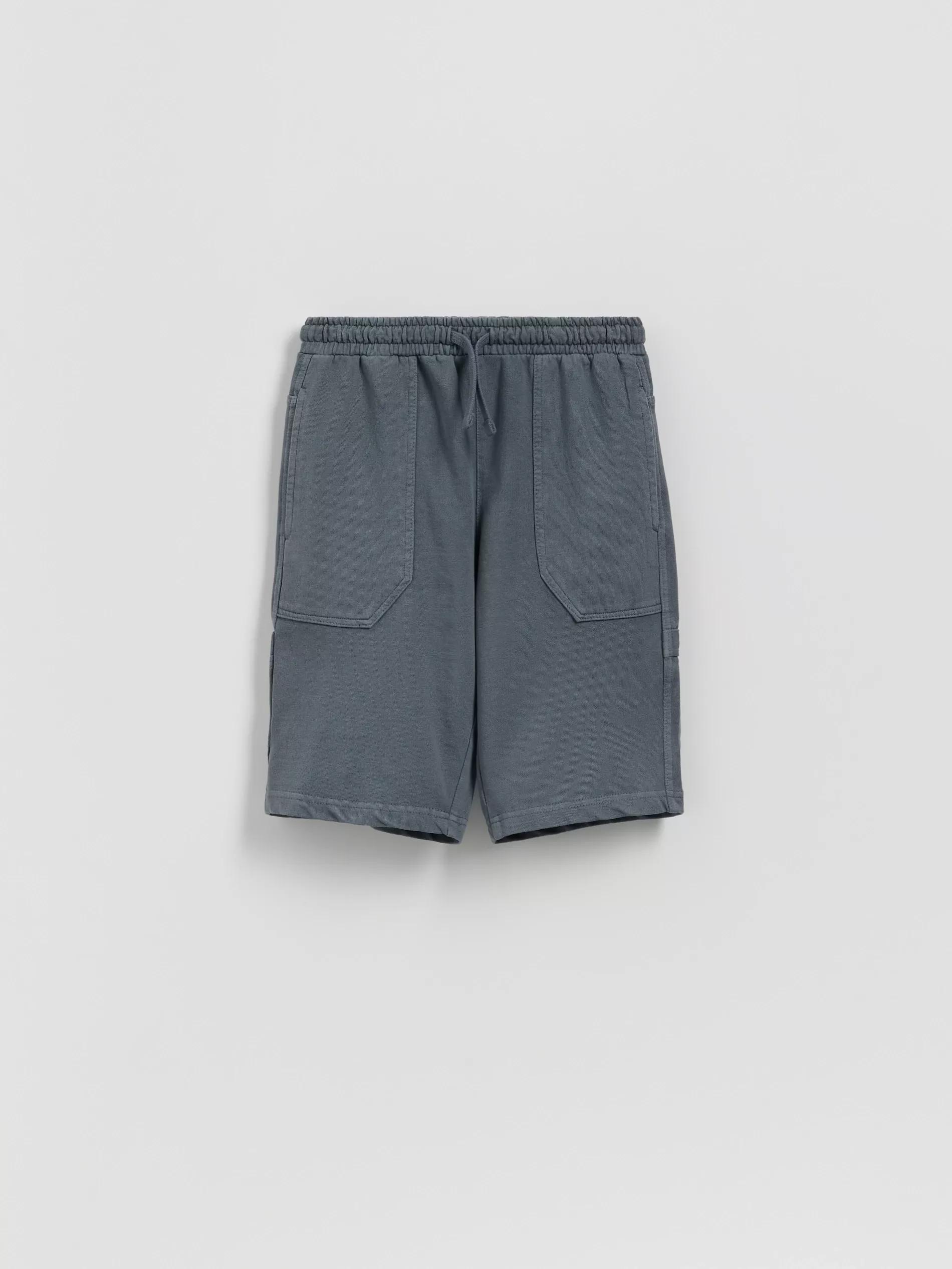 Blue Cotton Shorts, , large image number 0