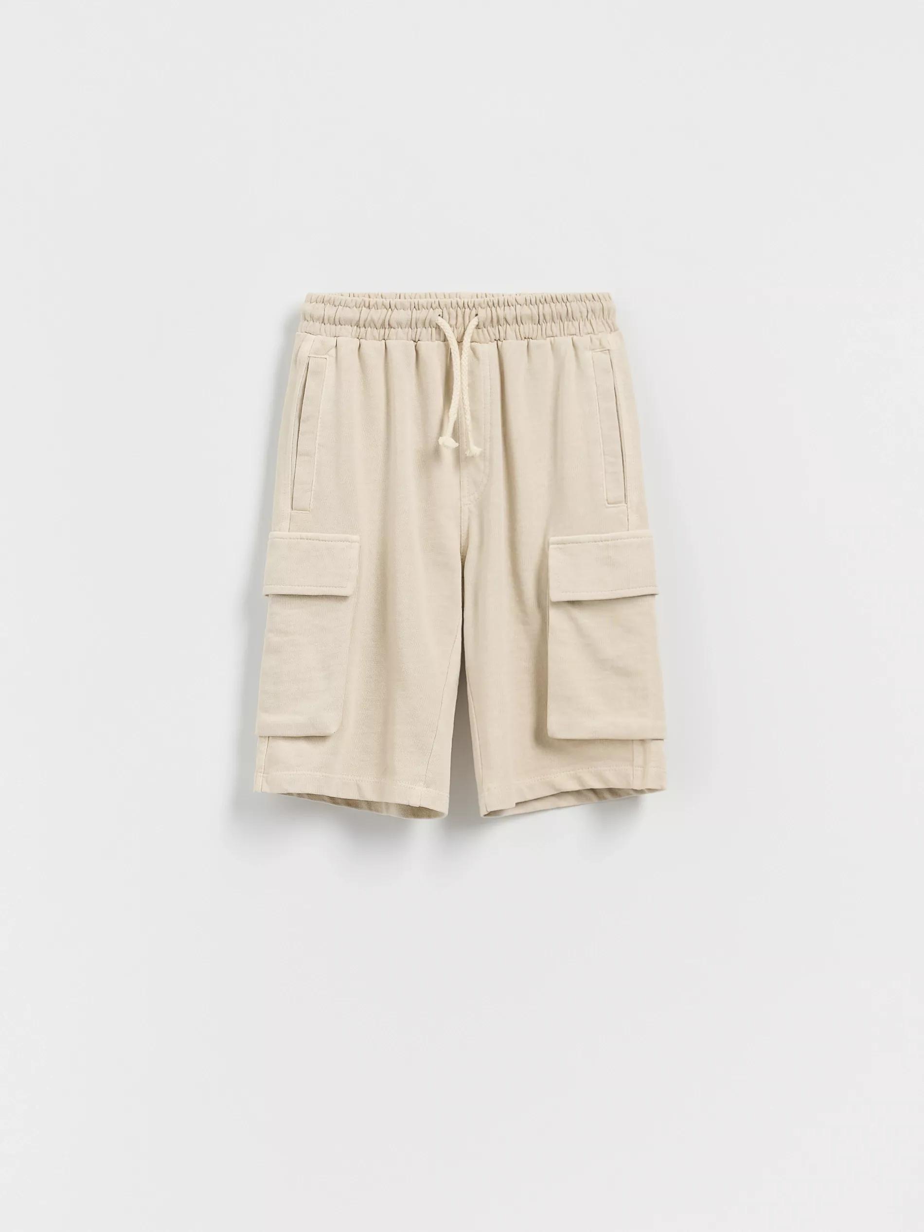 Beige Cargo Shorts, , large image number 1