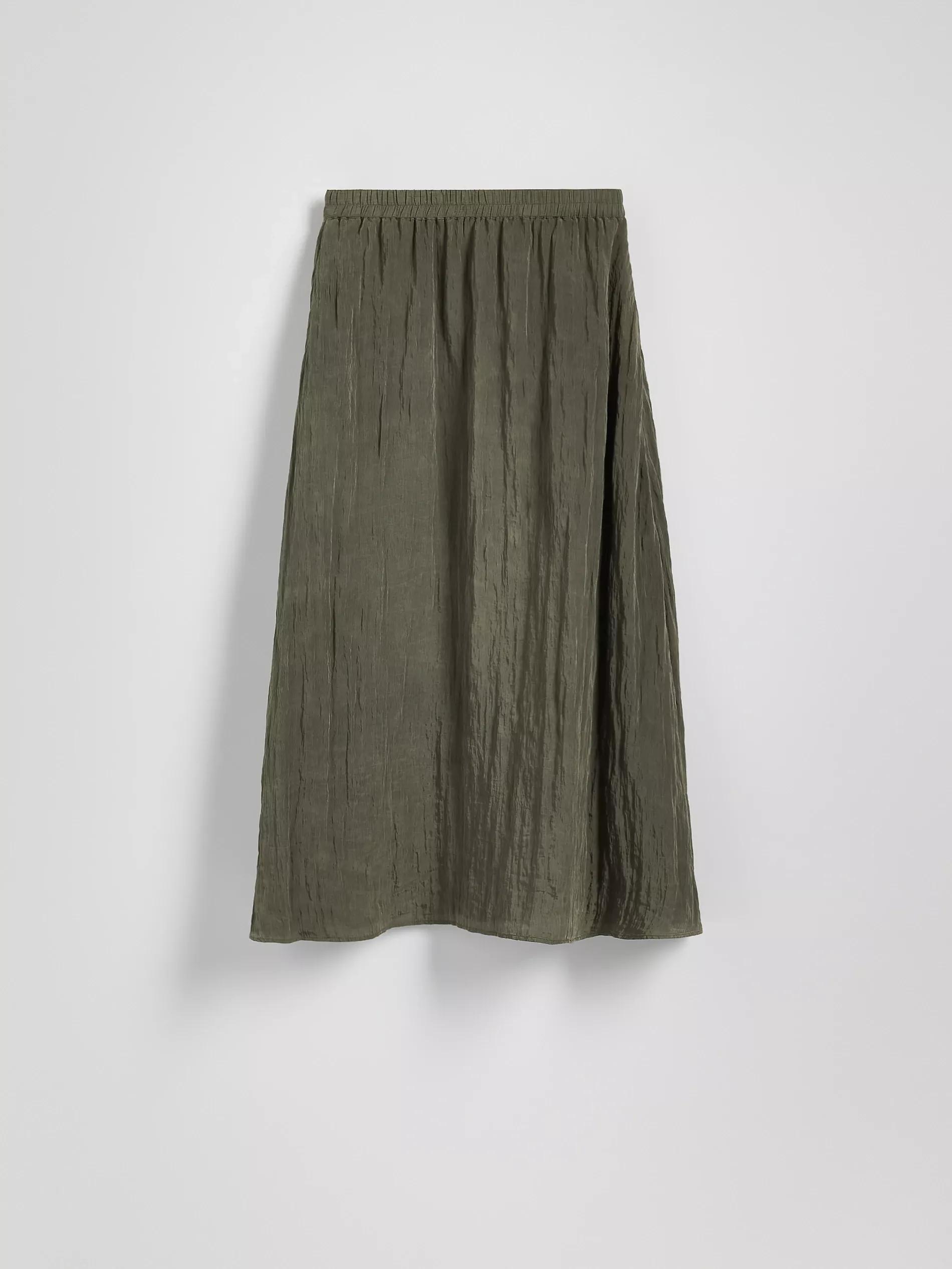 Khaki Flowy Skirt, , large image number 0