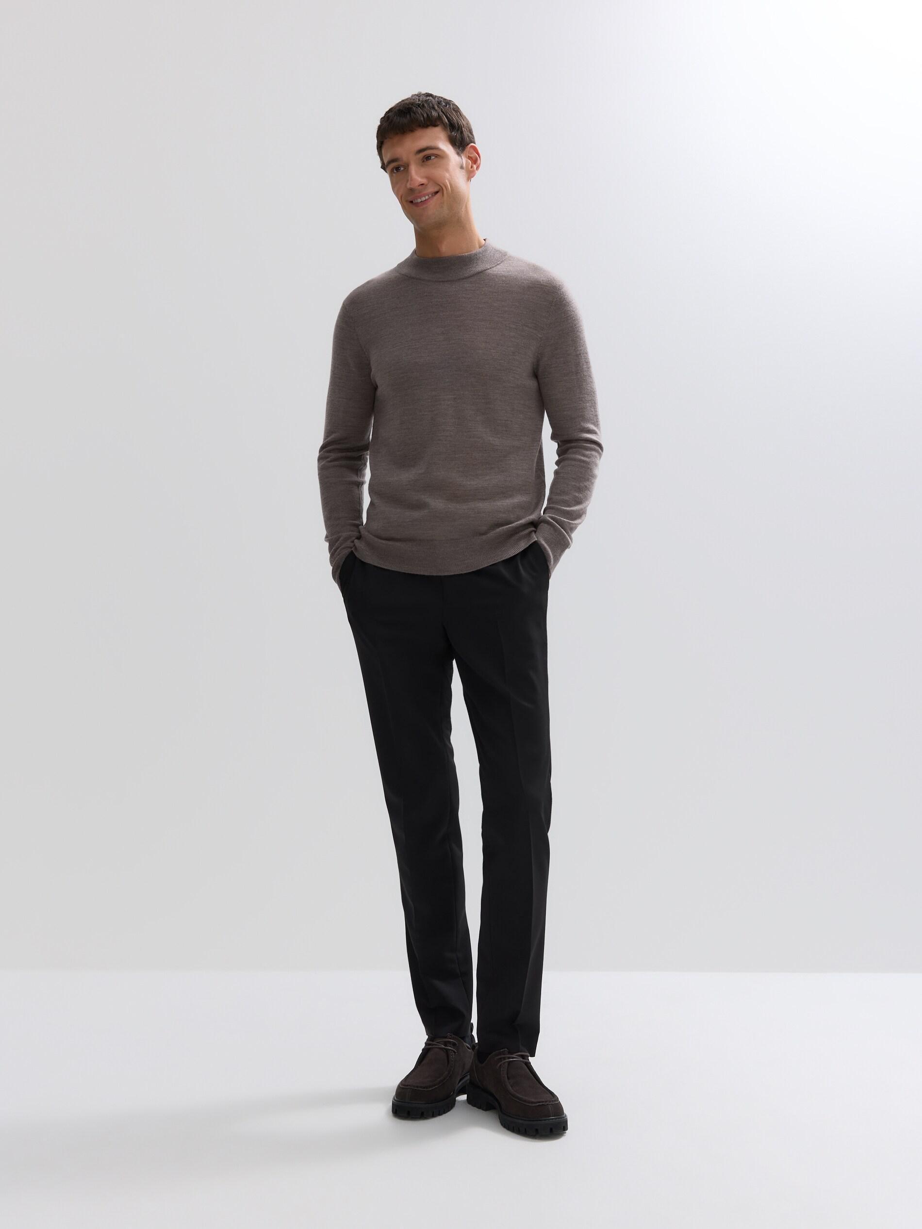 Brown Merino Wool Jumper, 7401_84M, large image number 0
