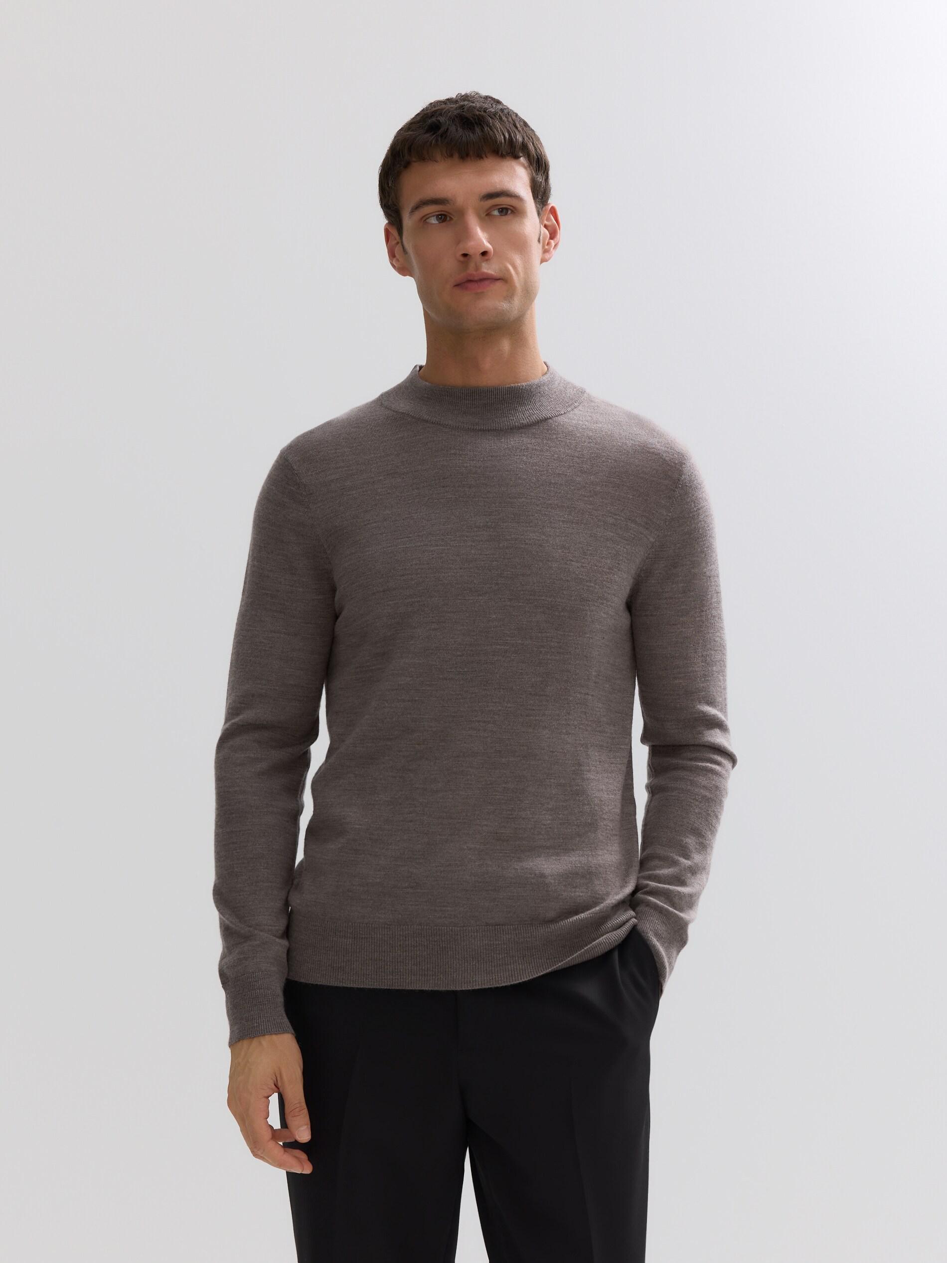 Brown Merino Wool Jumper, 7401_84M, large image number 1