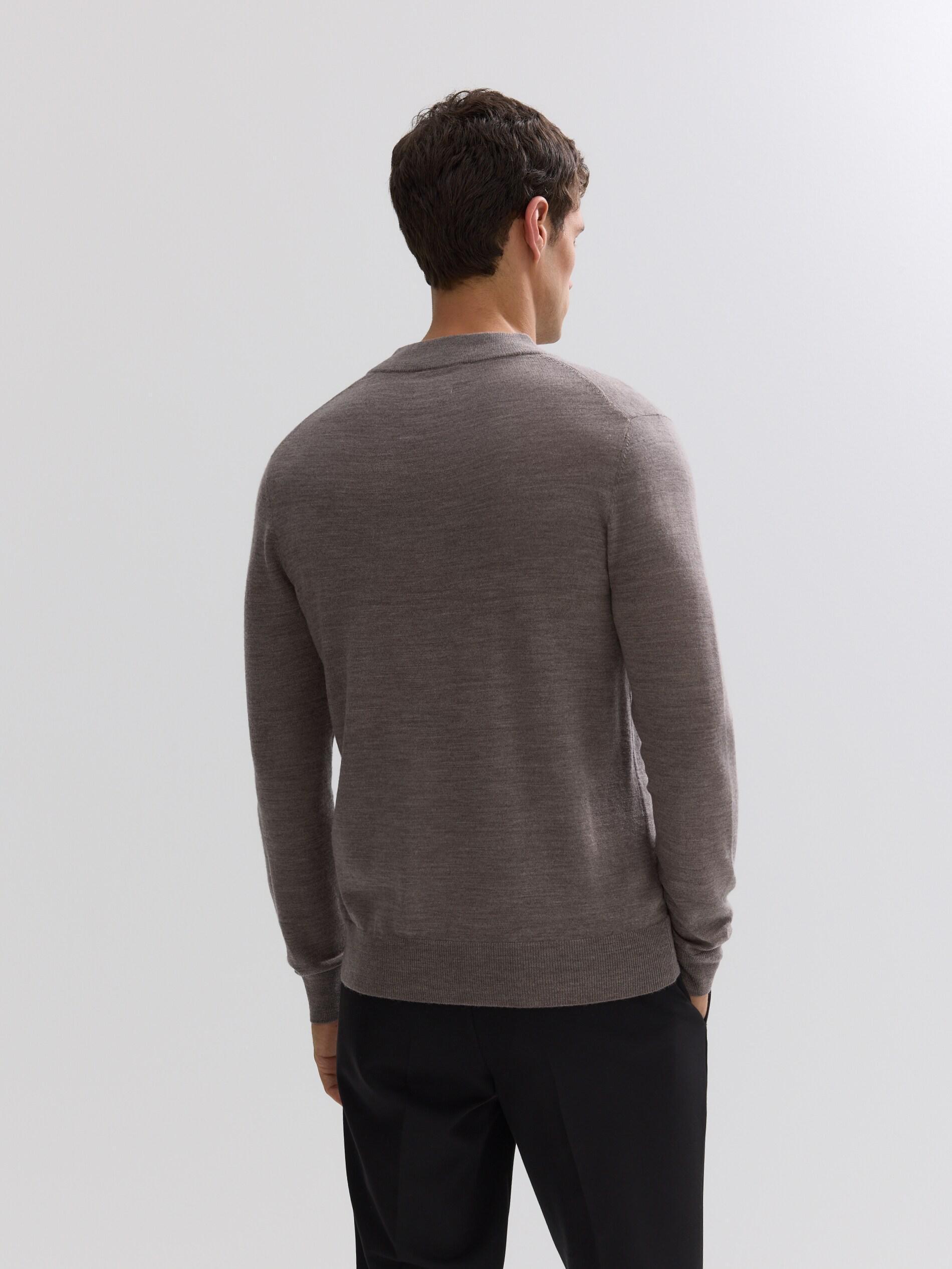 Brown Merino Wool Jumper, 7401_84M, large image number 3