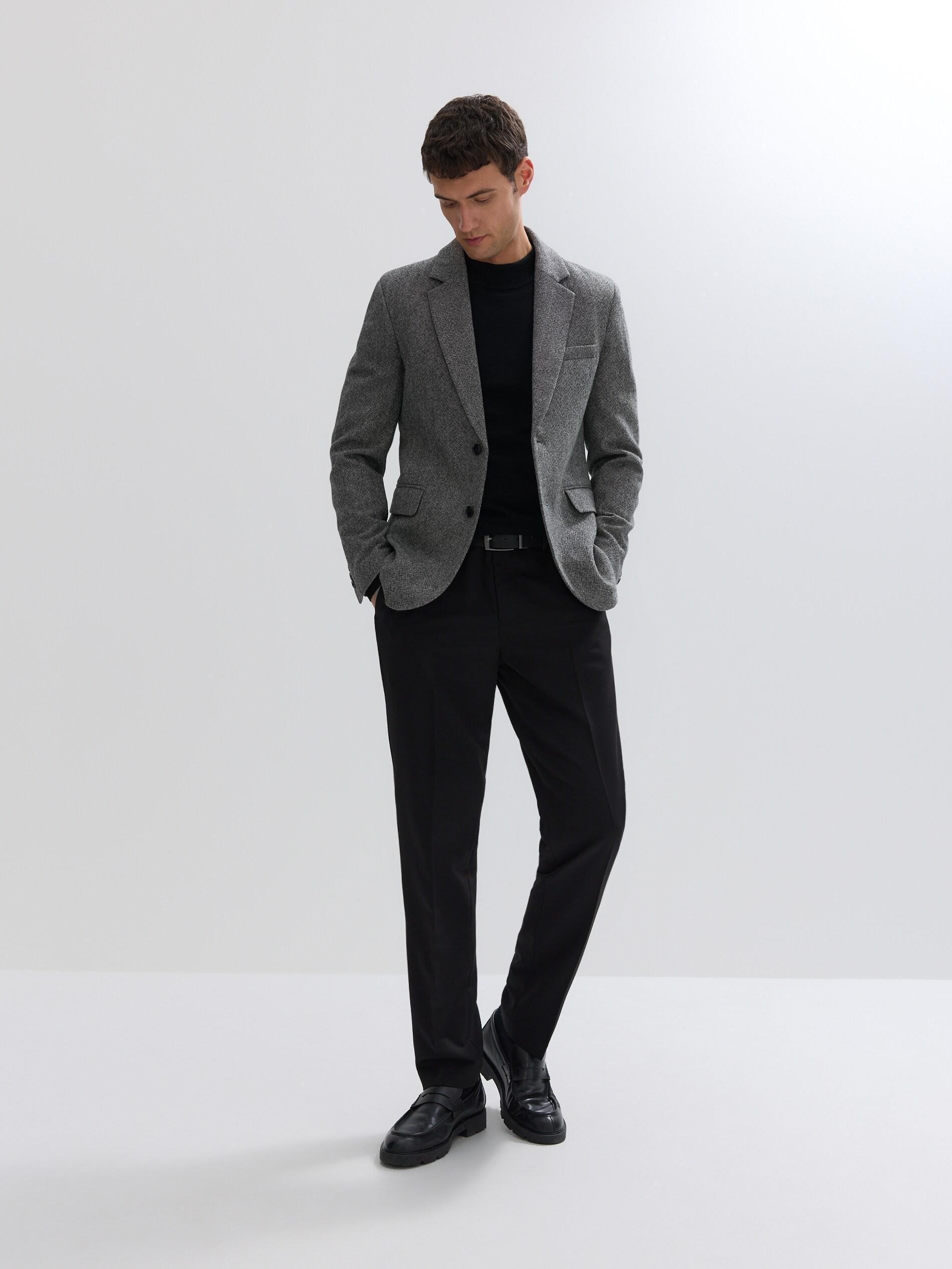 Black Merino Wool Jumper, Black, large image number 3