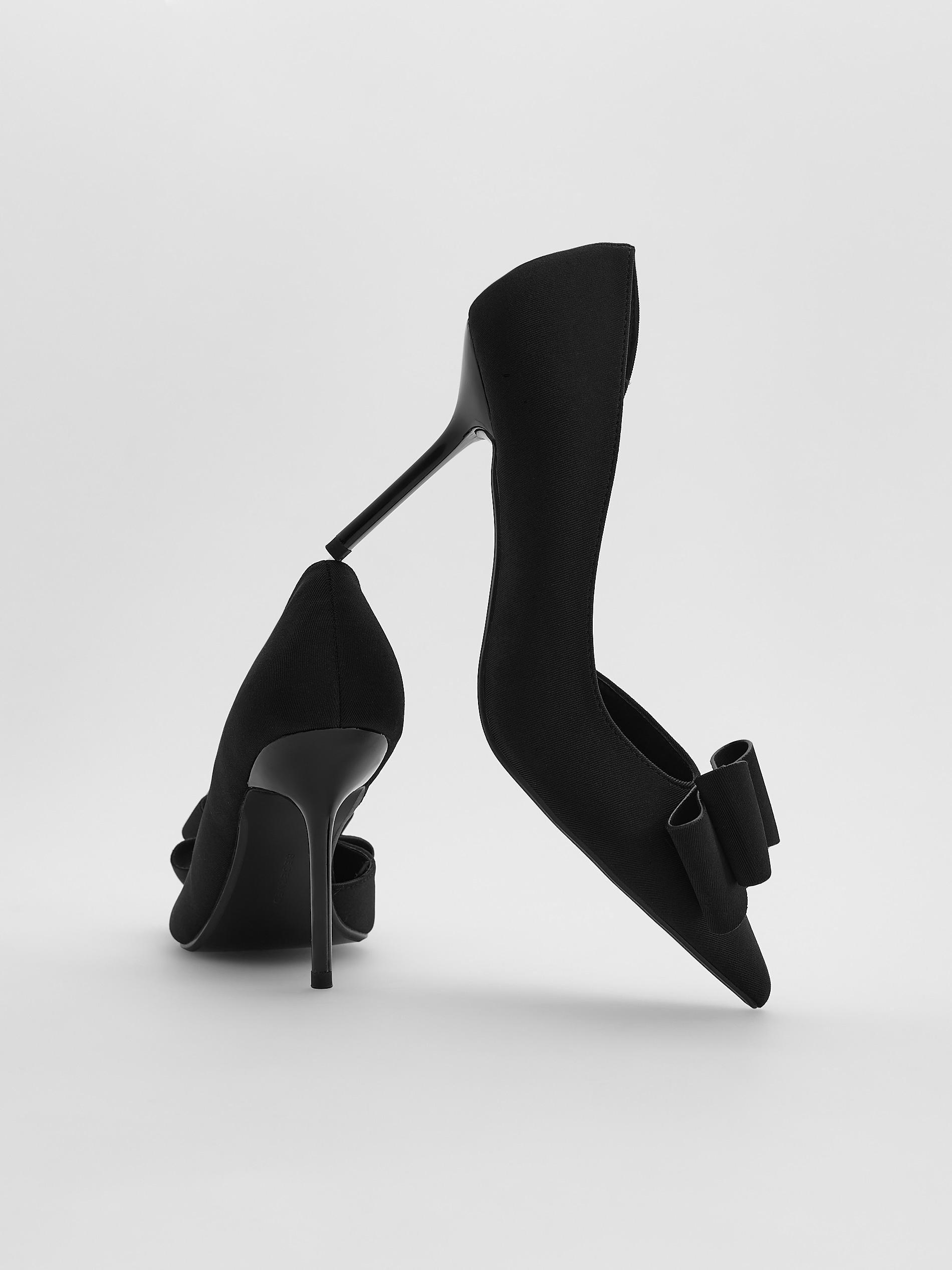 Black Pumps With Bows, Black, large image number 3