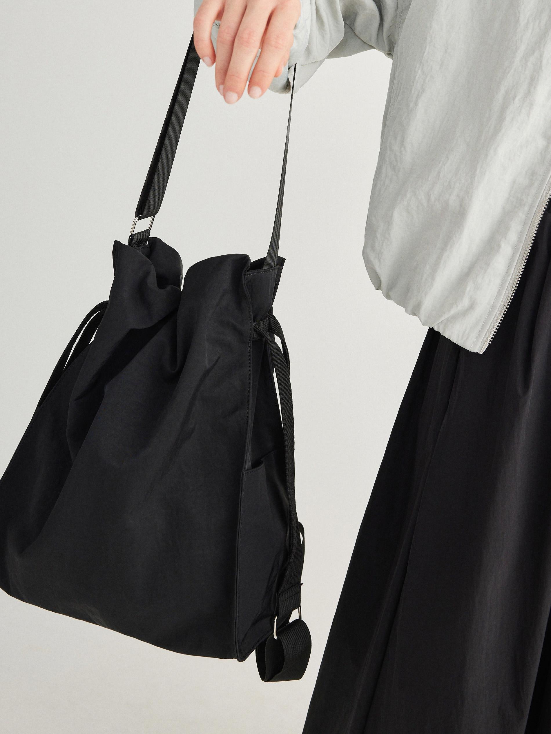 Black Backpack With Buckles, Black, large image number 1