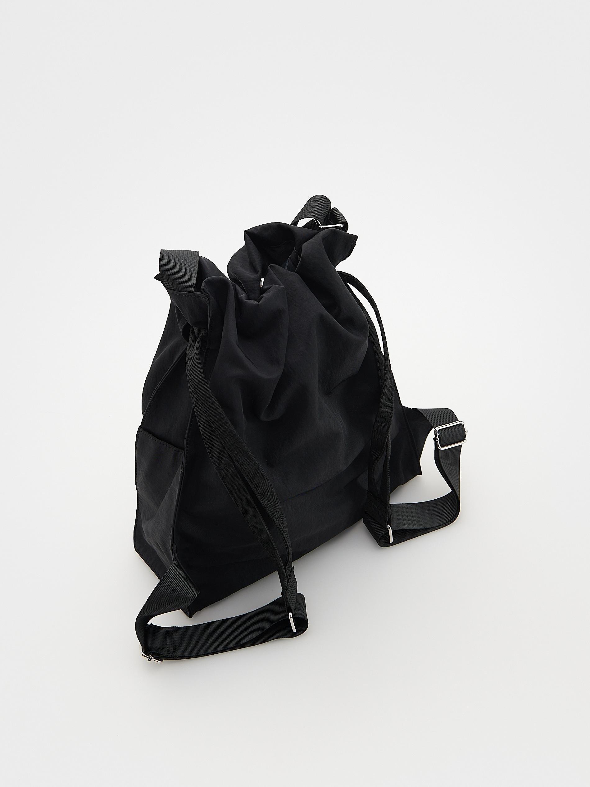 Black Backpack With Buckles, Black, large image number 5