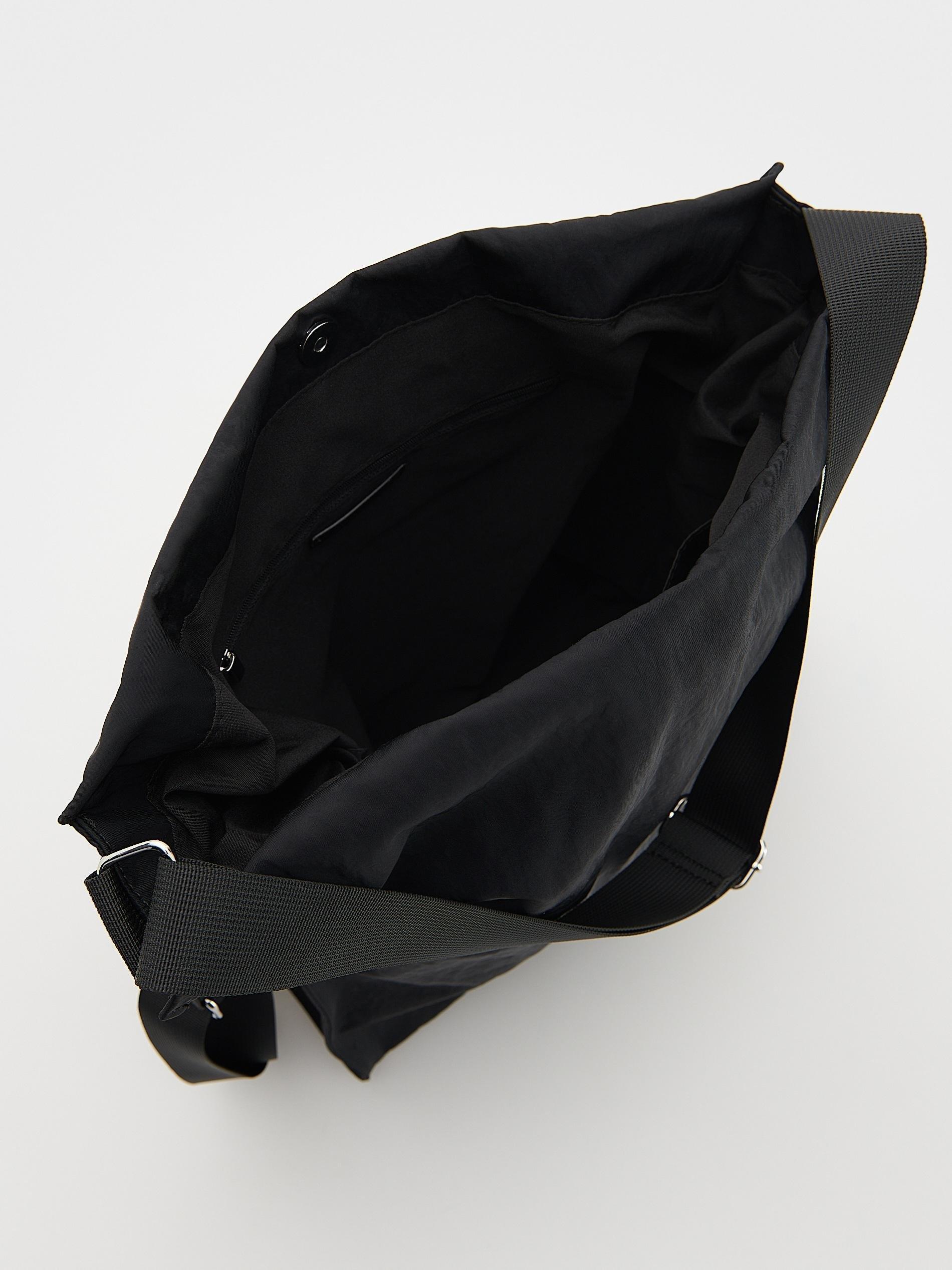 Black Backpack With Buckles, Black, large image number 6