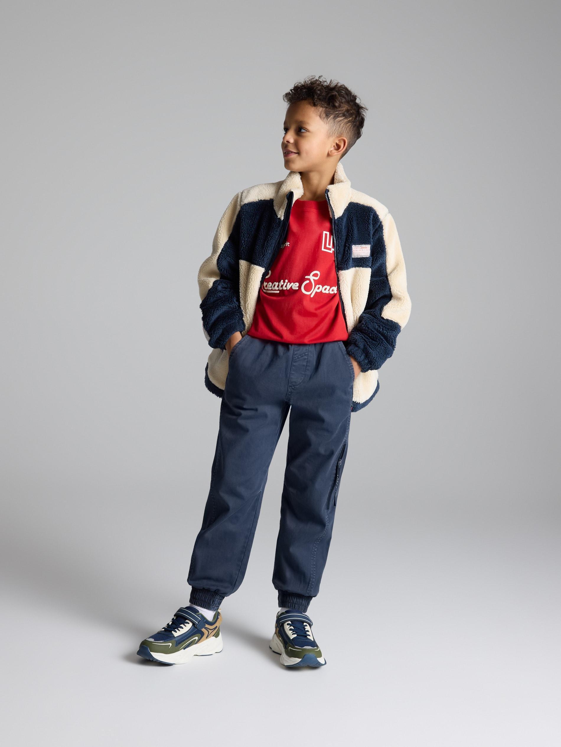 Navy Elastic Joggers, Navy, medium