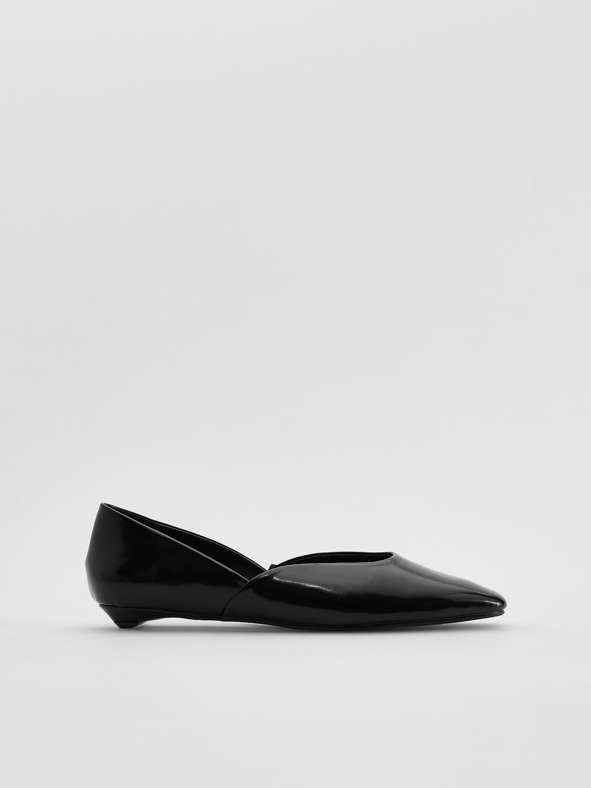 Black Lacquered Ballerinas, Black, medium