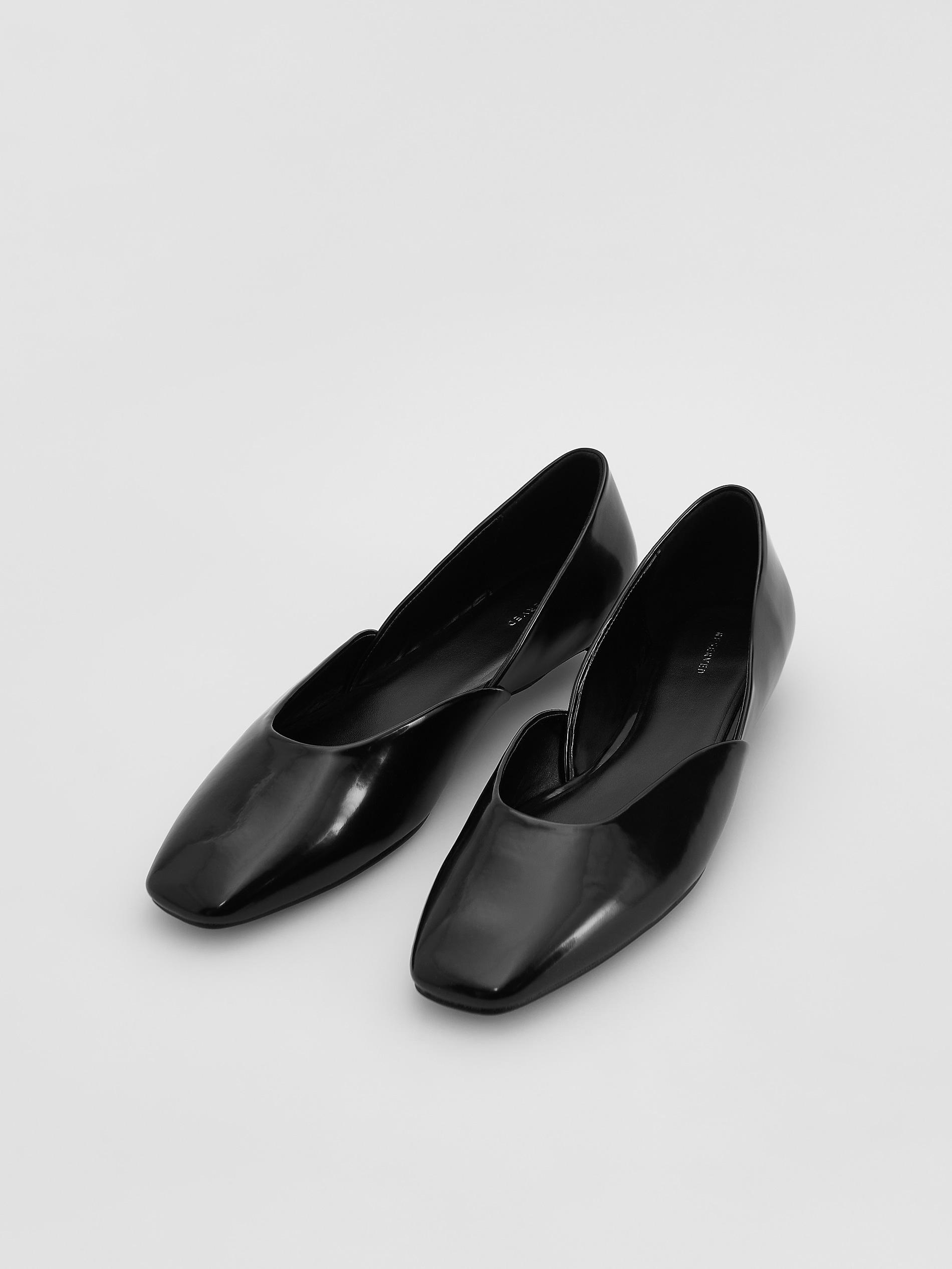Black Lacquered Ballerinas, Black, medium