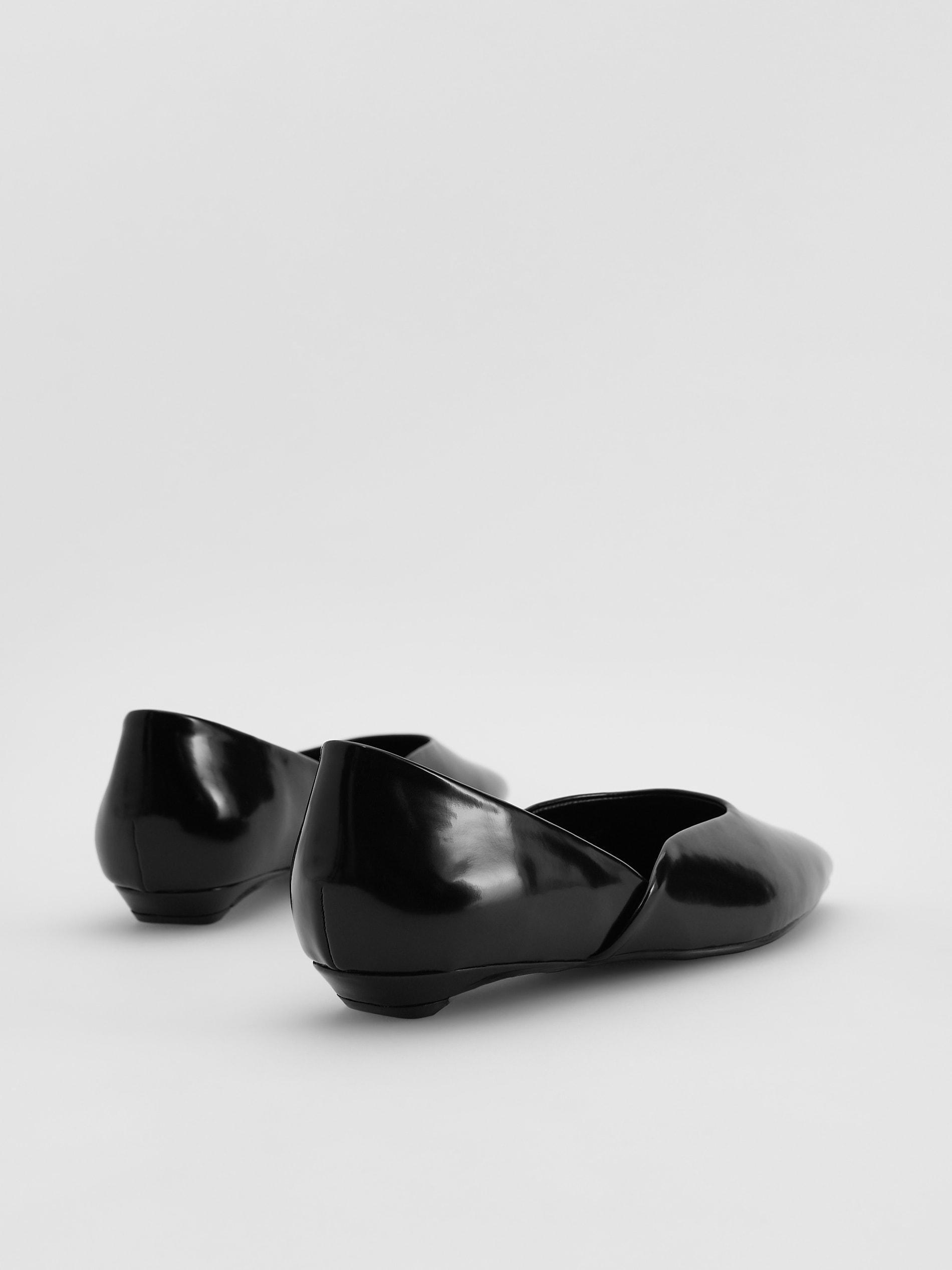 Black Lacquered Ballerinas, Black, medium
